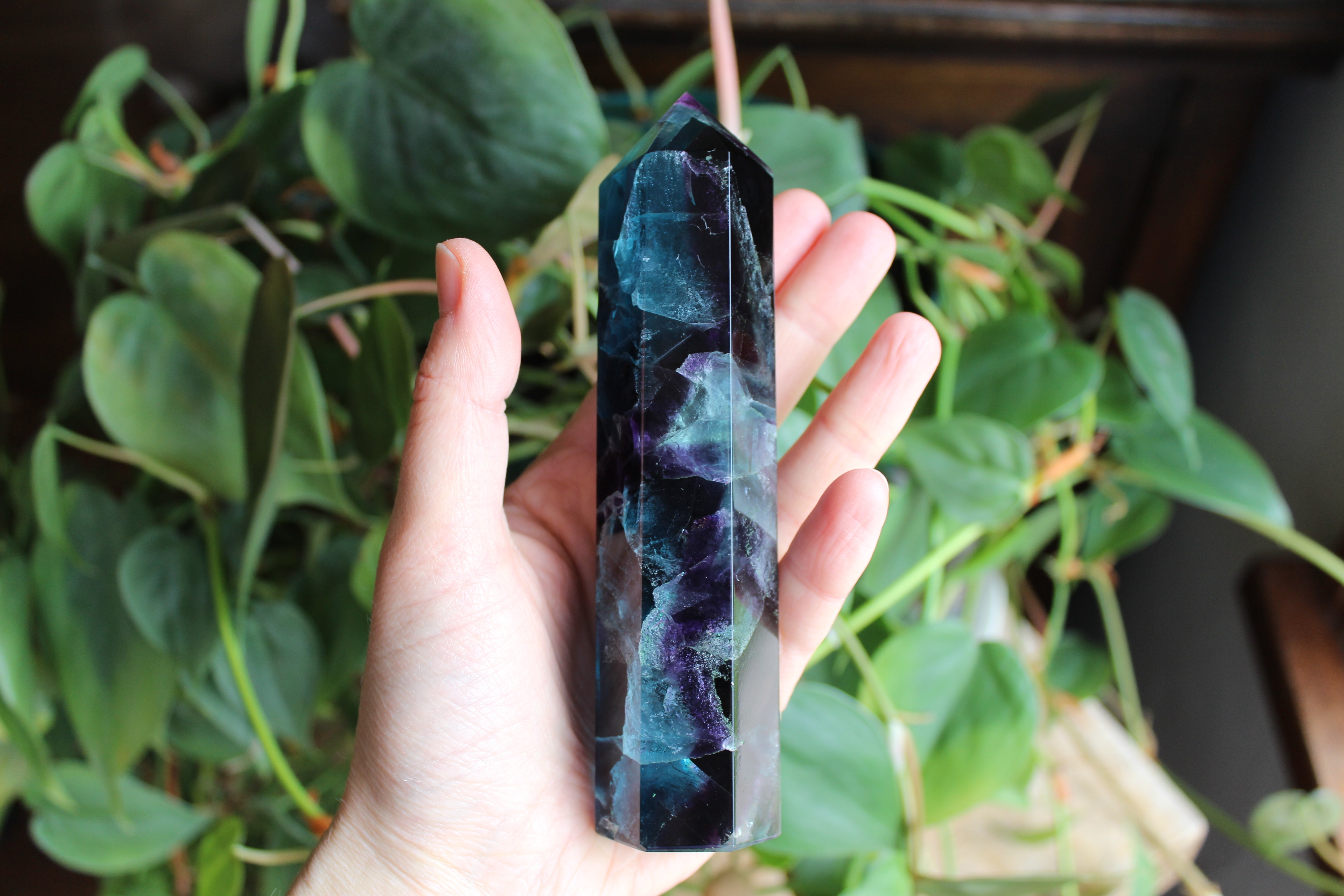 Rainbow fluorite tower 8, new