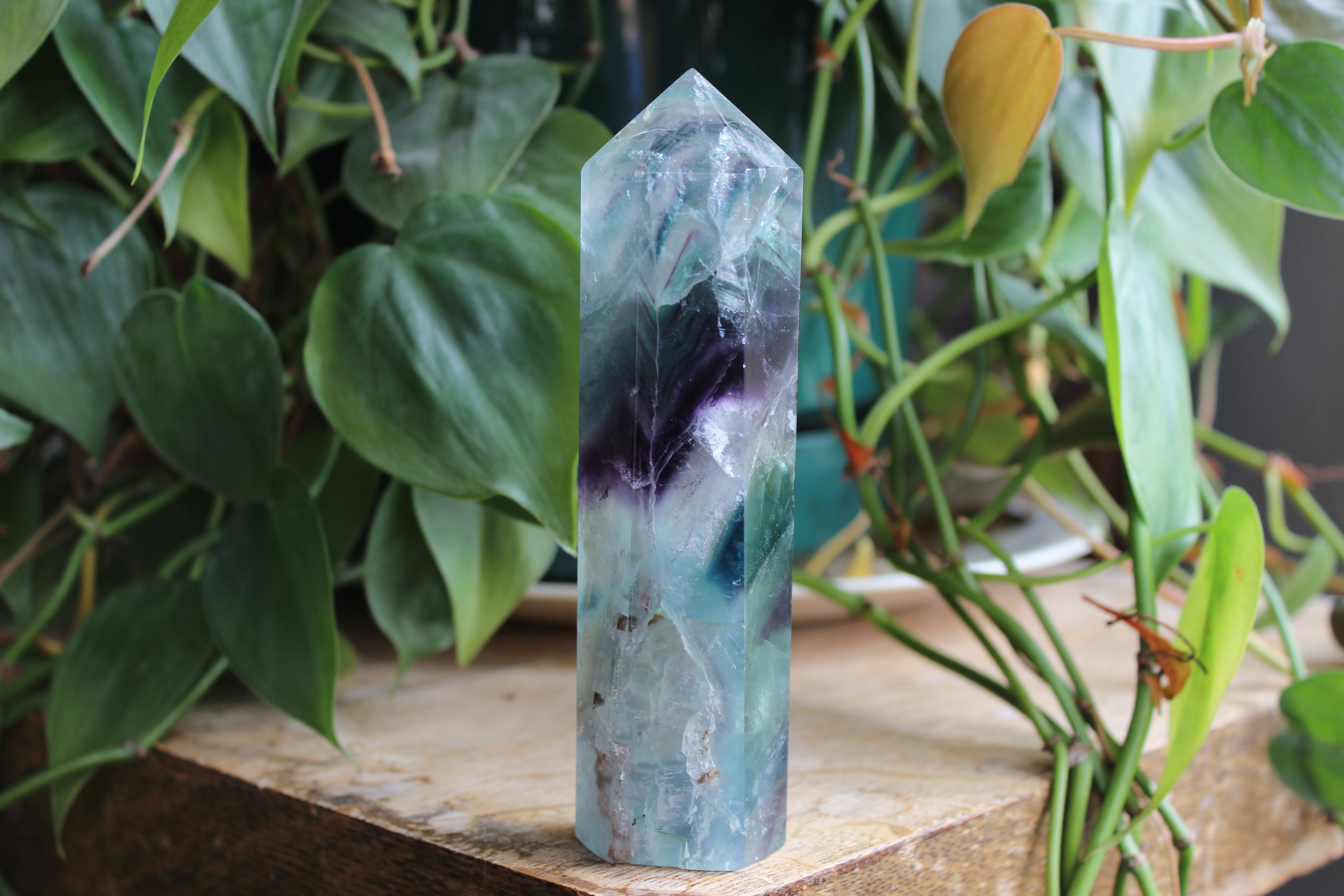 Rainbow fluorite tower 9, new