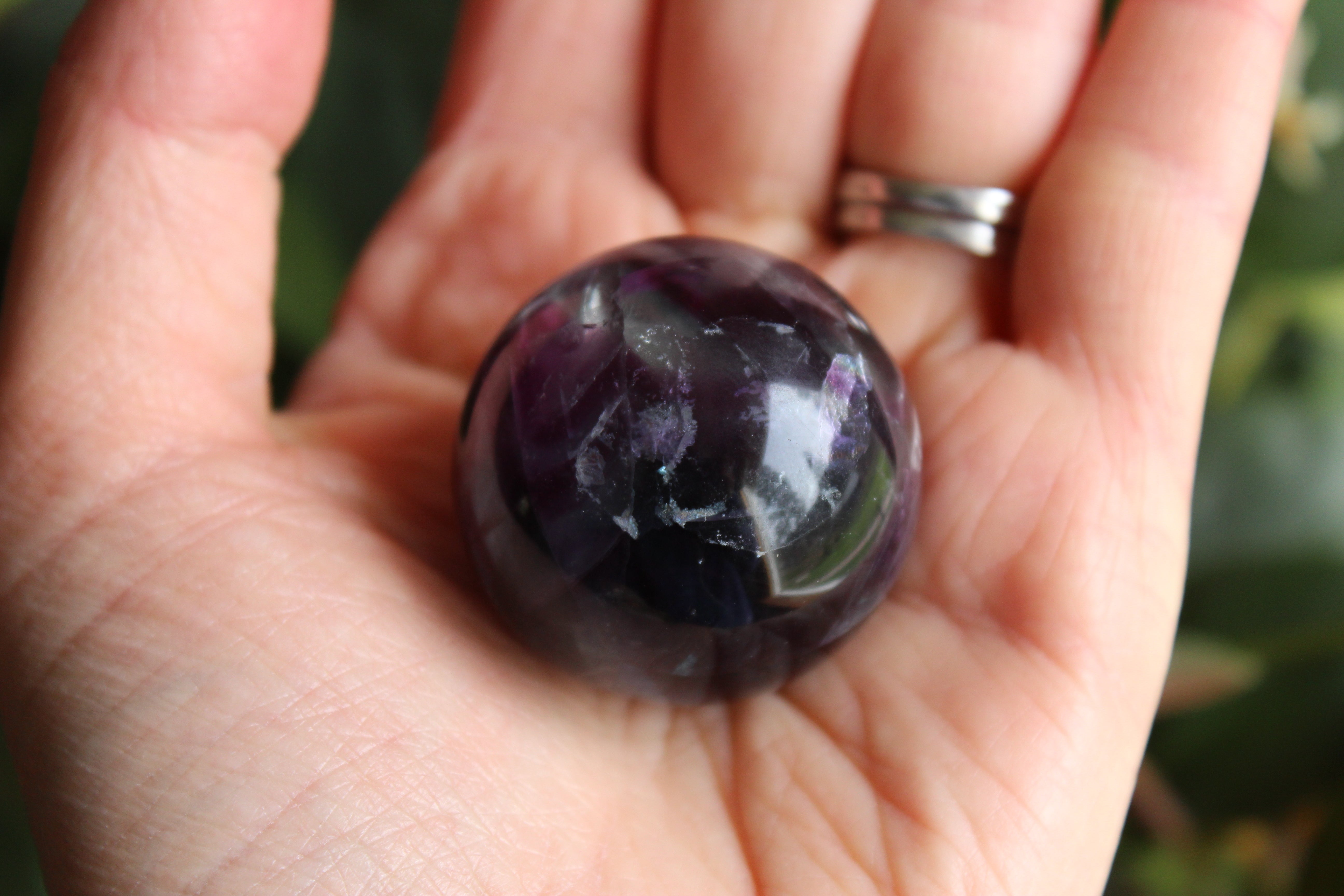 Rainbow fluorite sphere 6, new