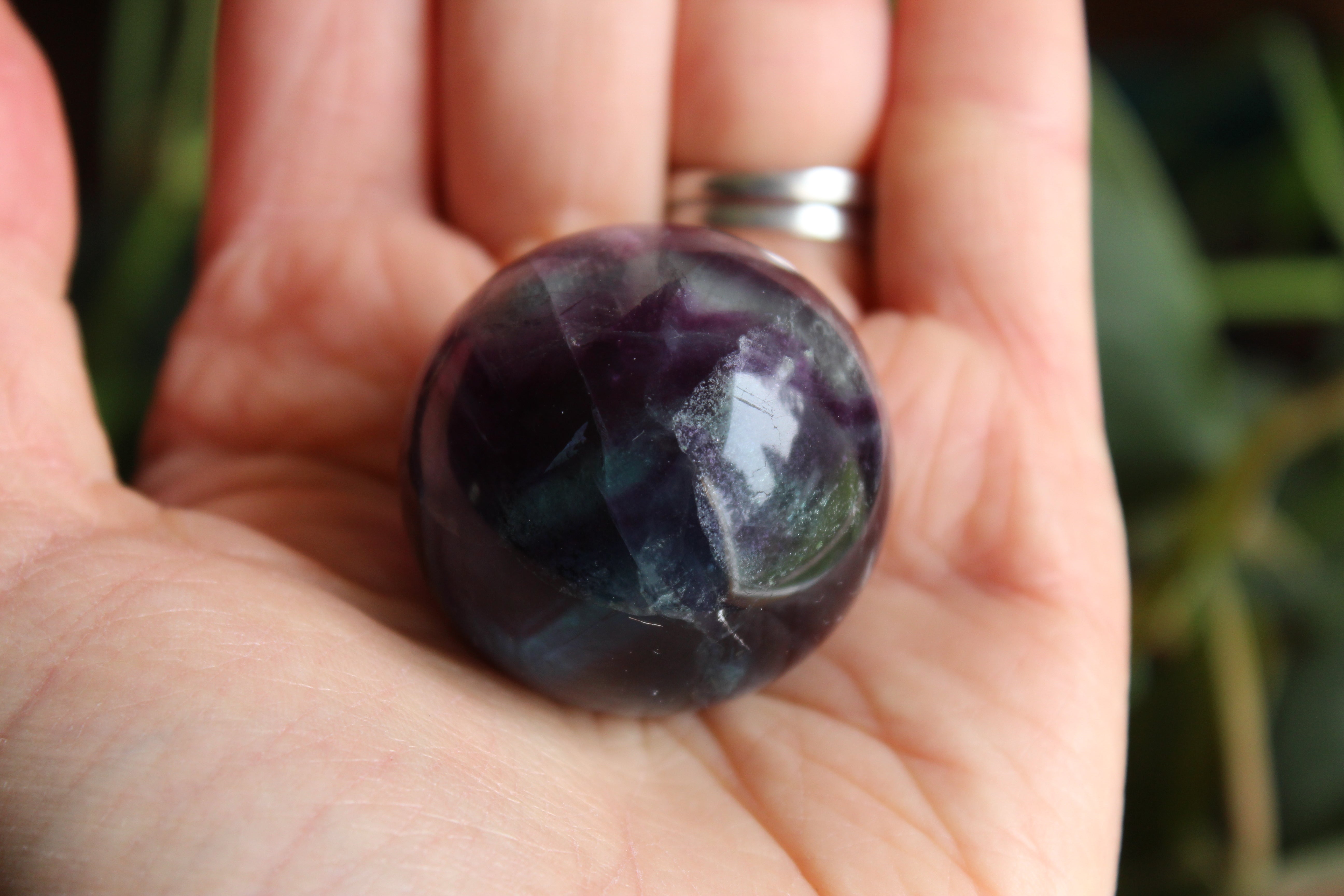 Rainbow fluorite sphere 6, new