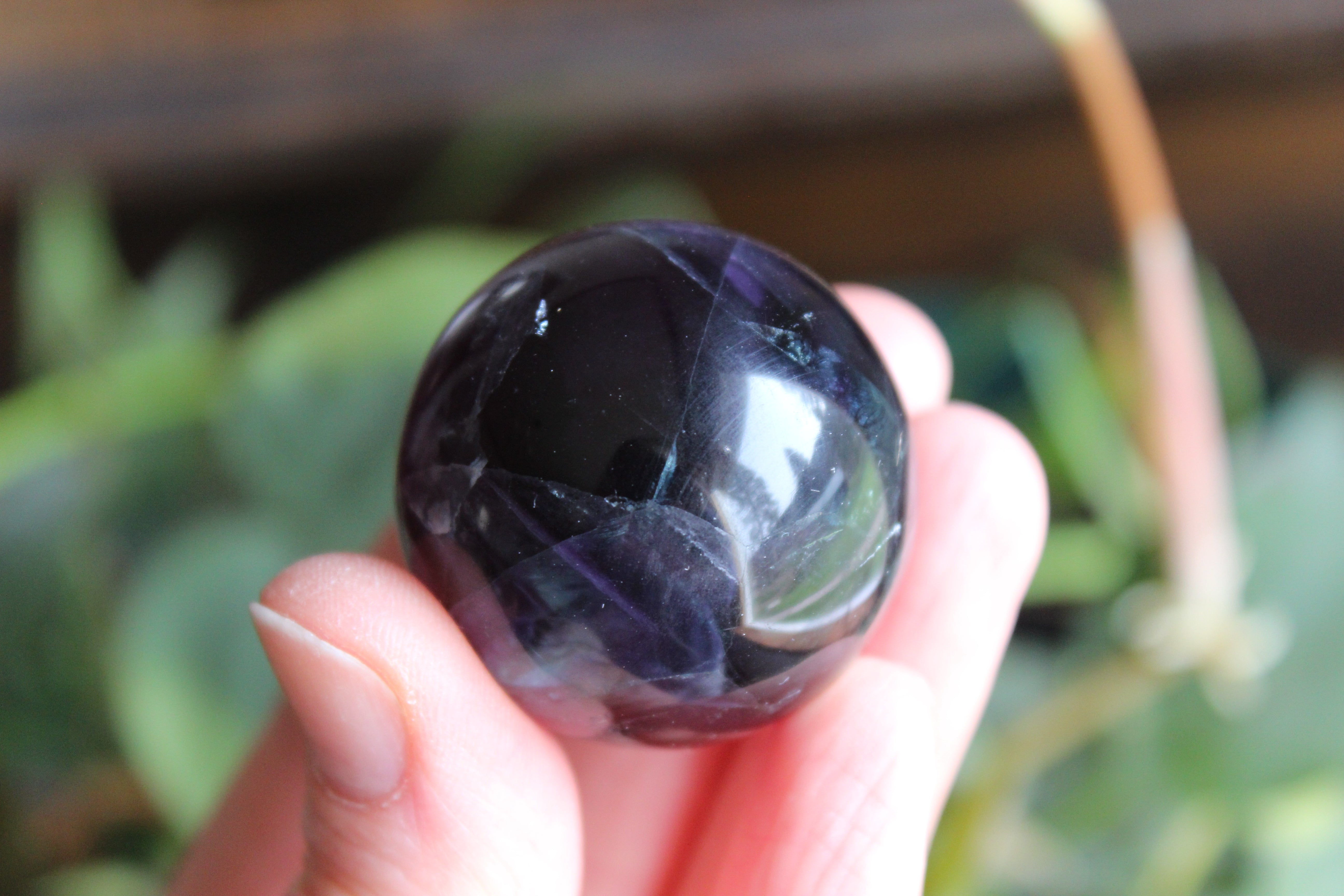 Rainbow fluorite sphere 6, new