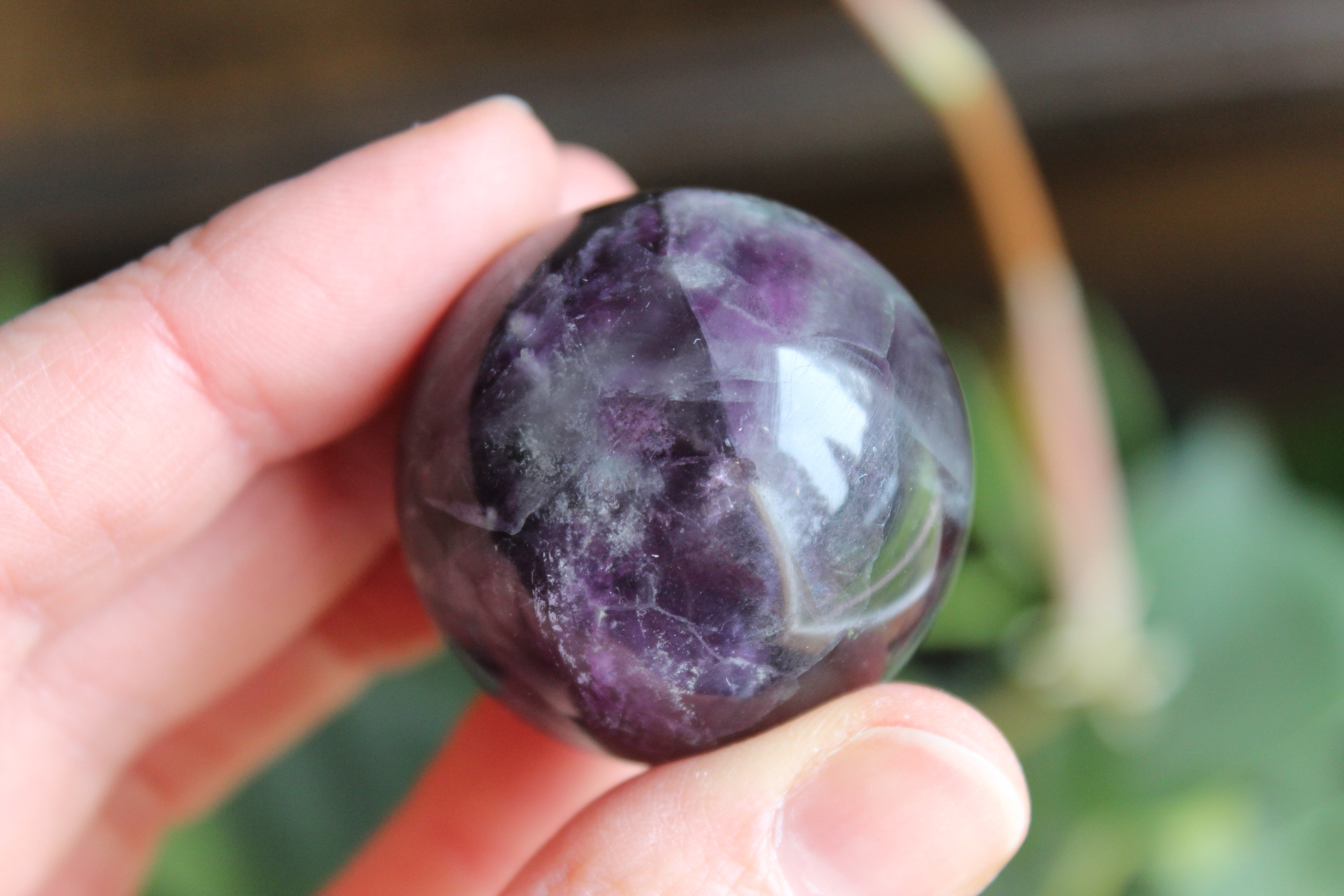 Rainbow fluorite sphere 6, new