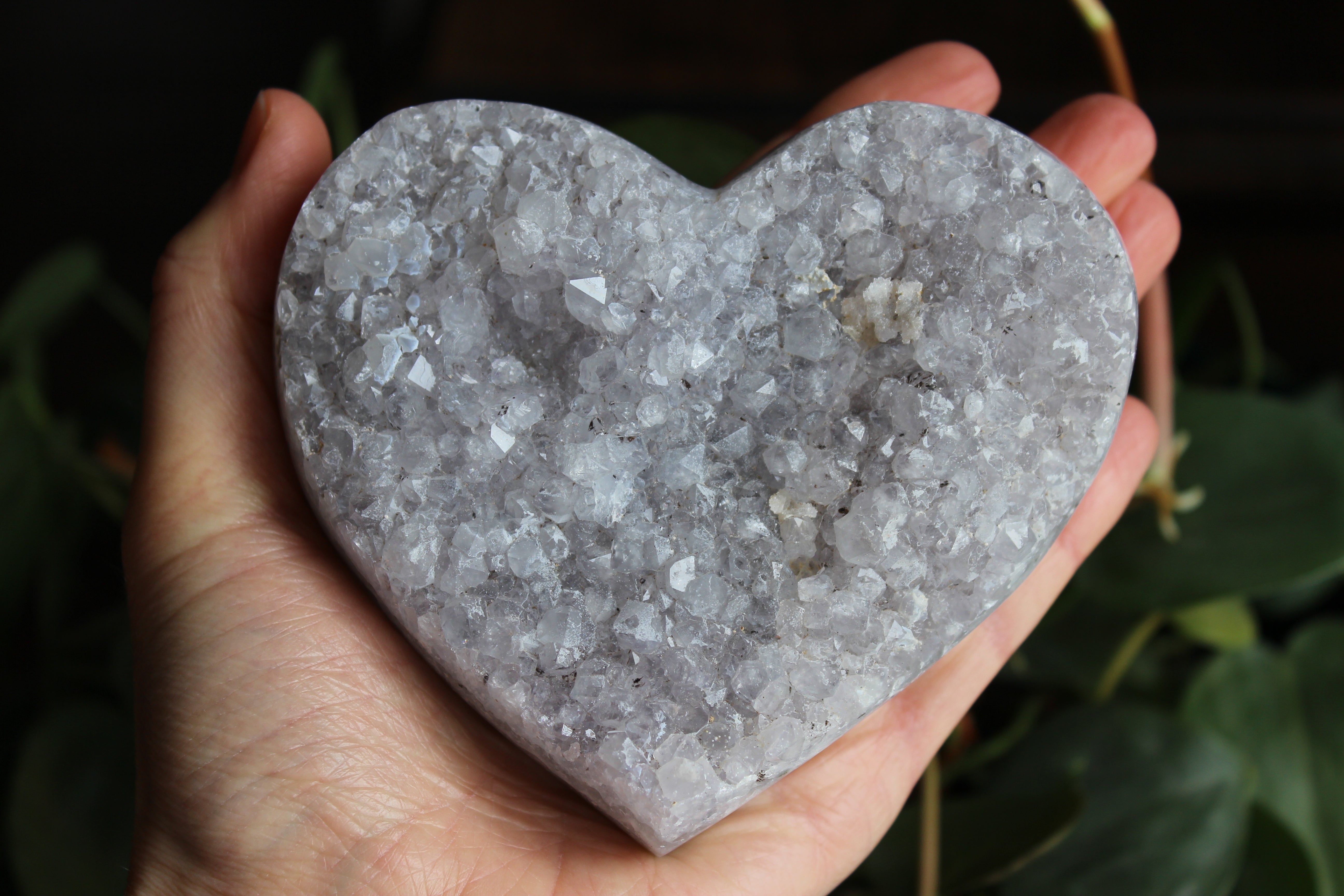 Amethyst flower heart 5, new