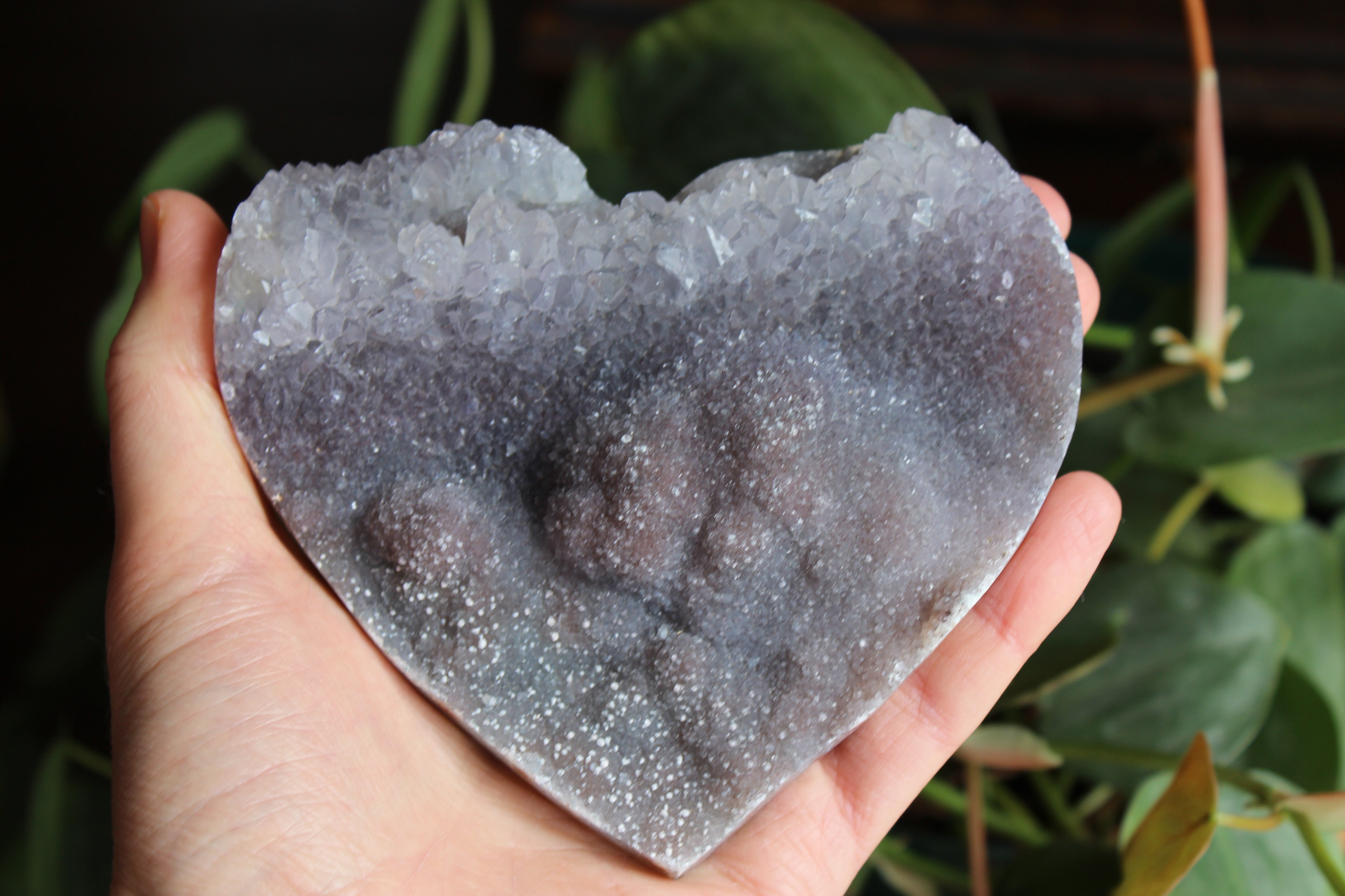 Amethyst flower heart 6, new