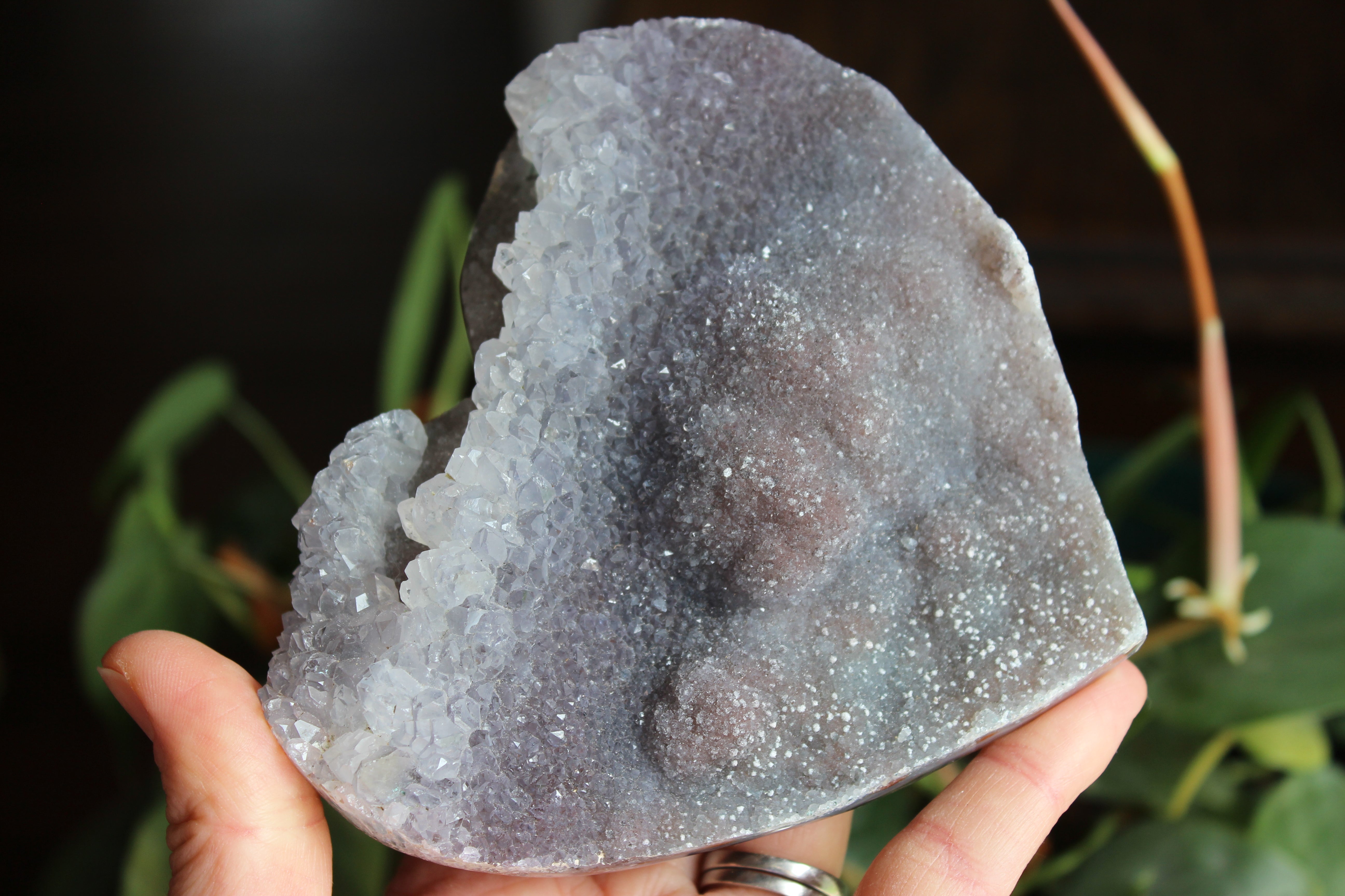 Amethyst flower heart 6, new