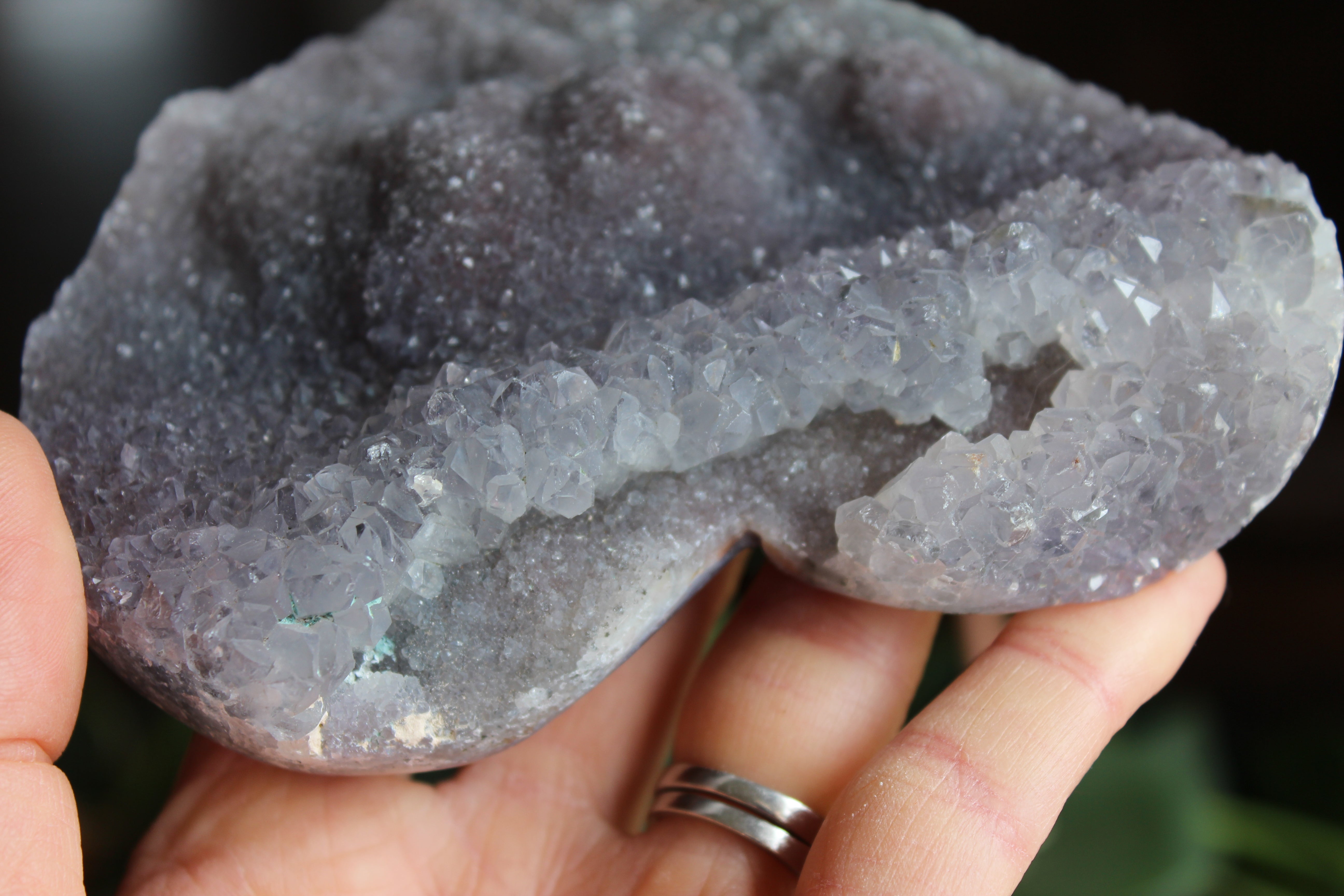 Amethyst flower heart 6, new