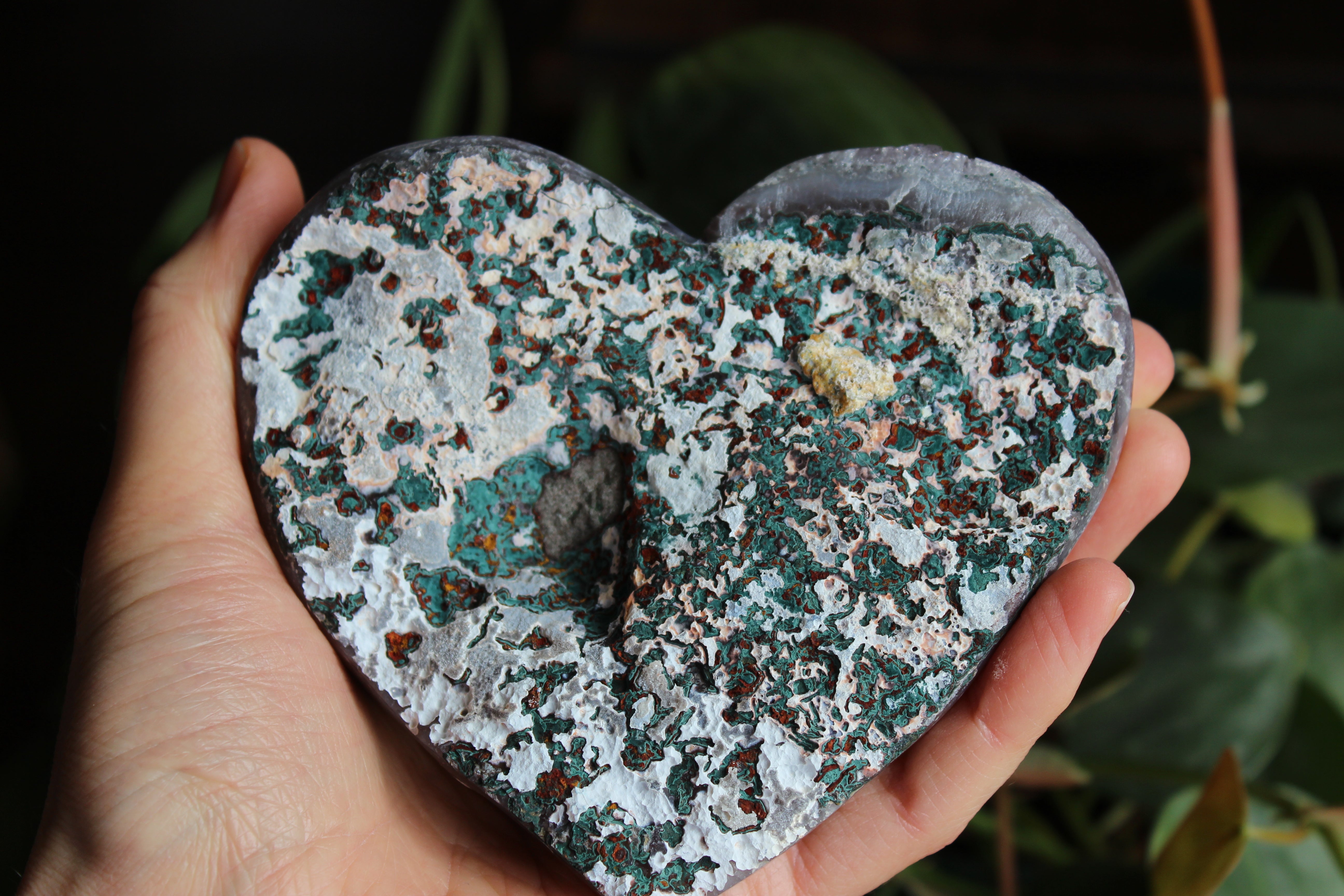 Amethyst flower heart 6, new