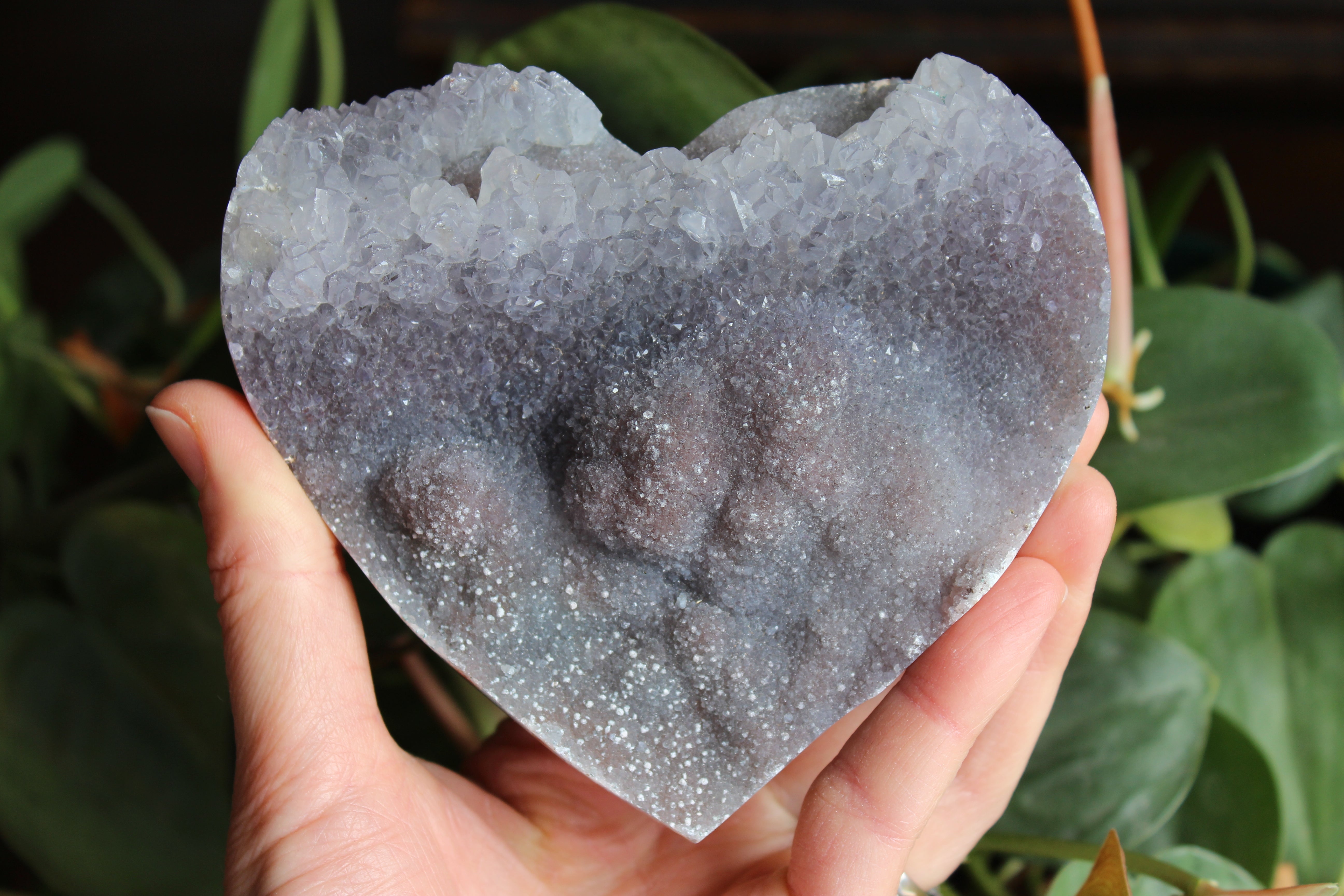 Amethyst flower heart 6, new