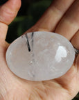 Quartz black tourmaline pocket stone 1, new