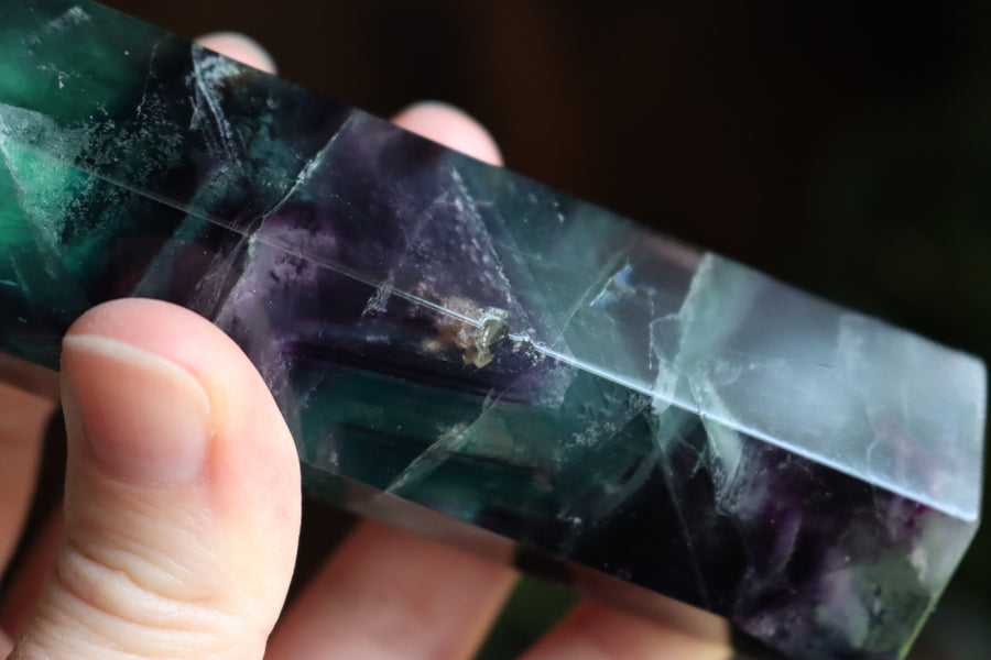 Rainbow fluorite tower 2