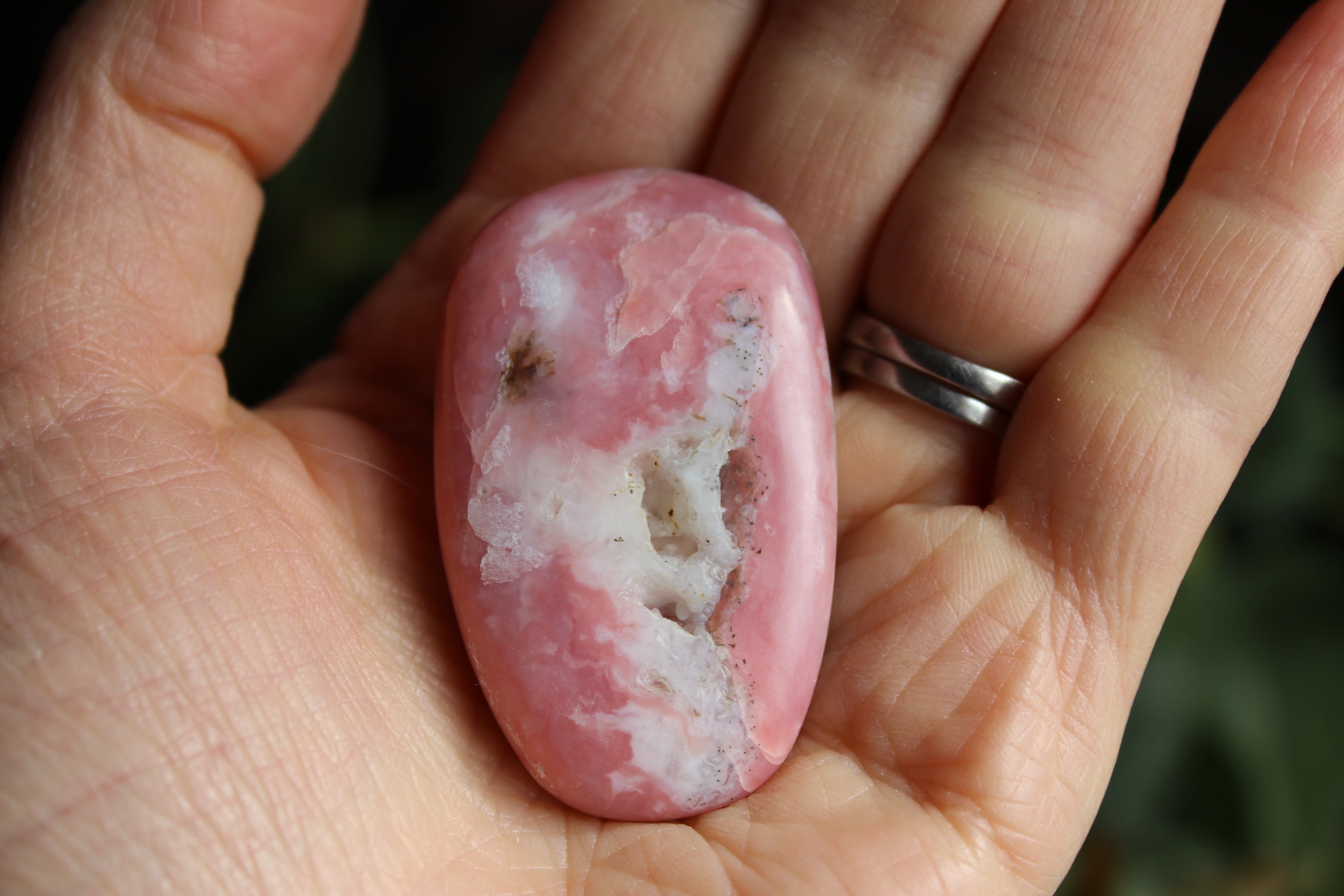 Pink opal pocket stone 3, new