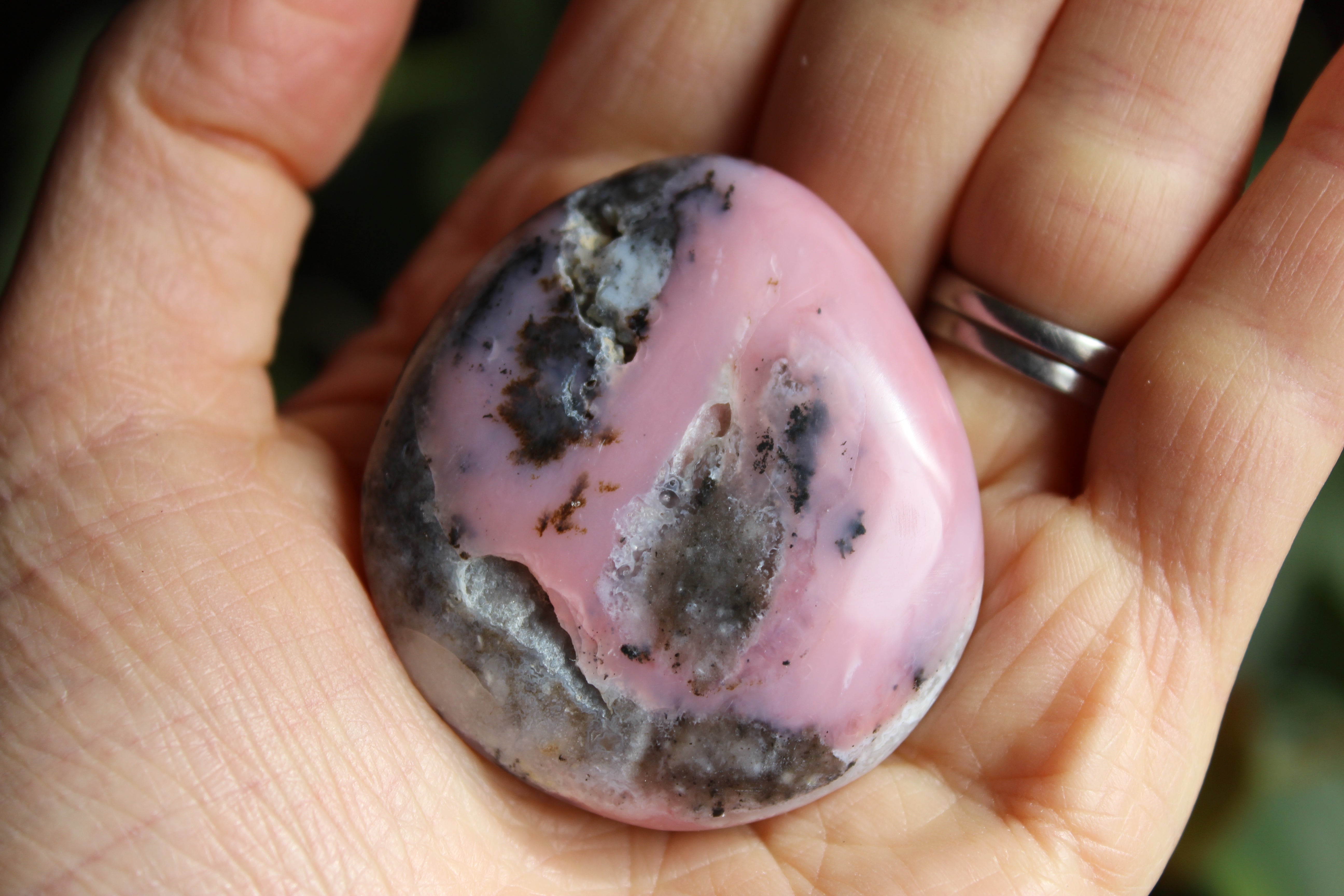 Pink opal pocket stone 4, new