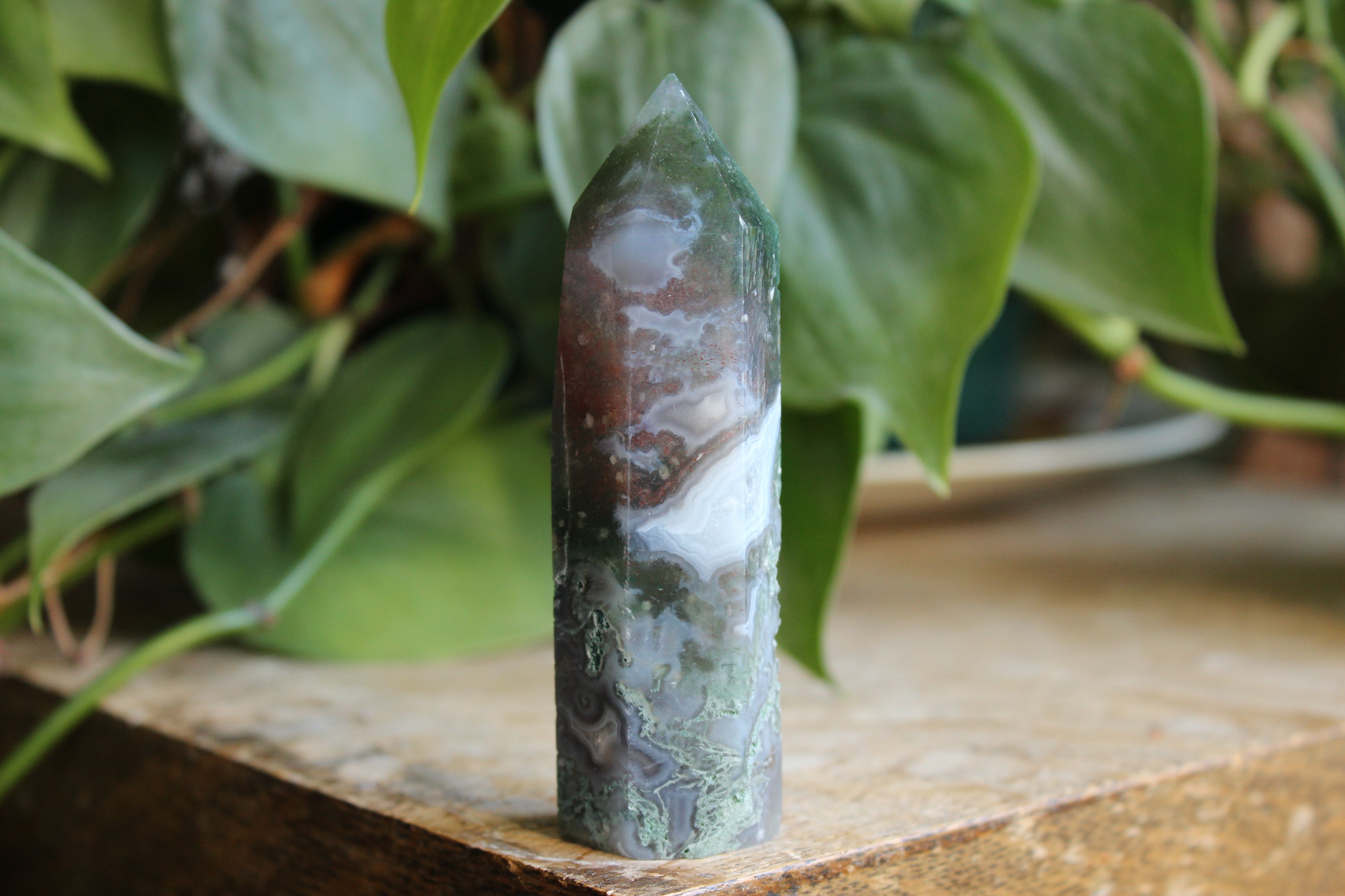 Moss agate tower 1, new