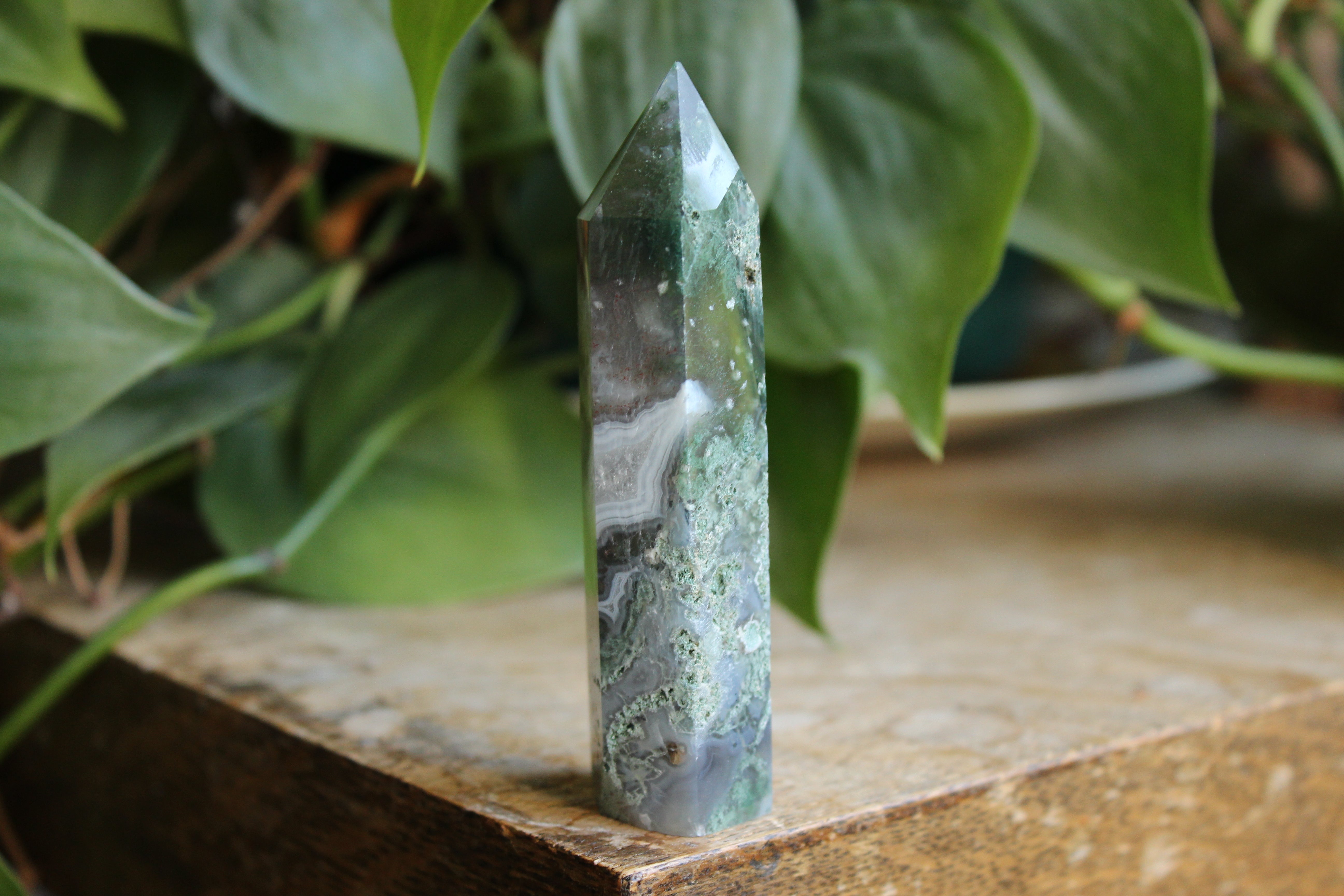 Moss agate tower 1, new