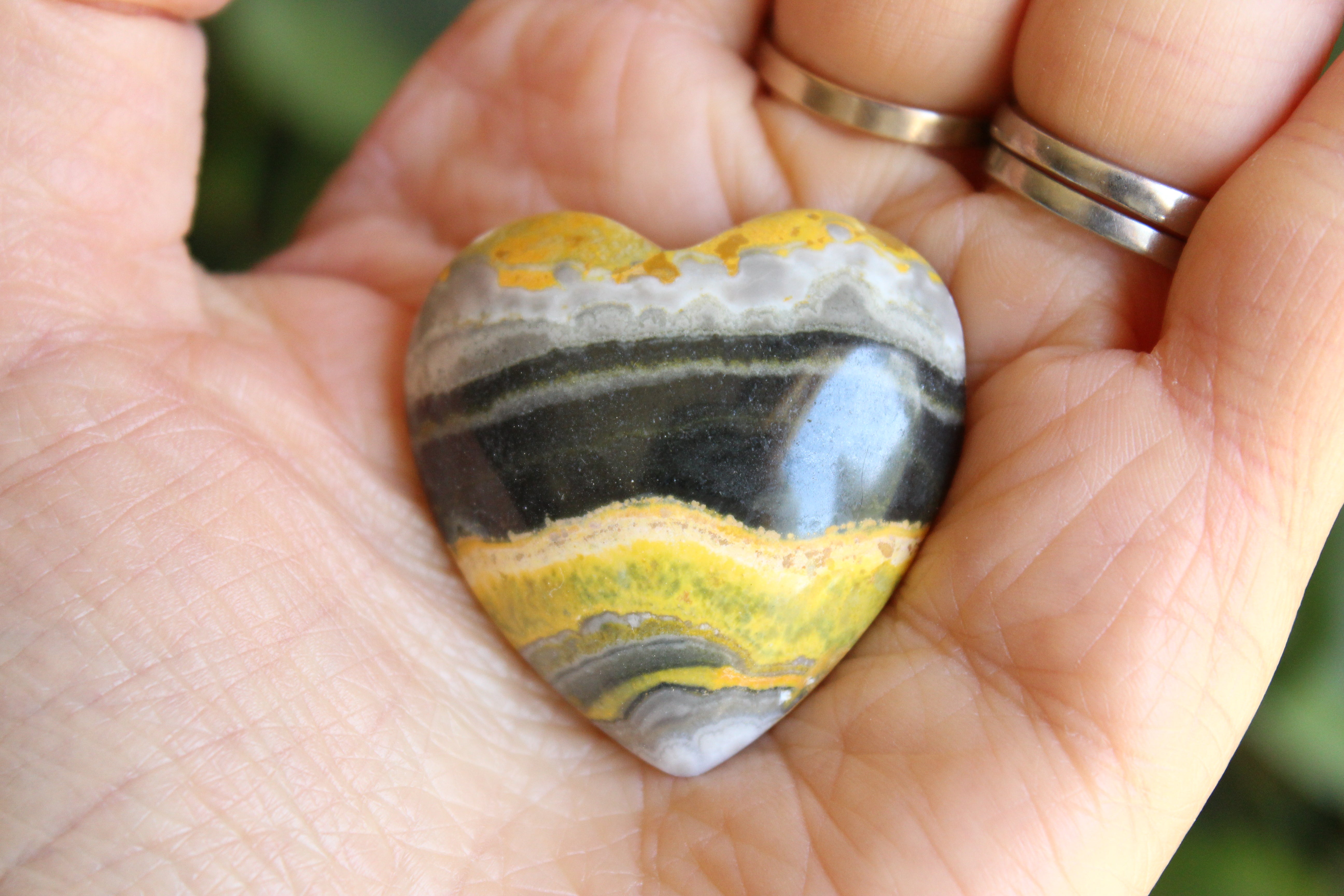 Bumblebee jasper heart 1, new