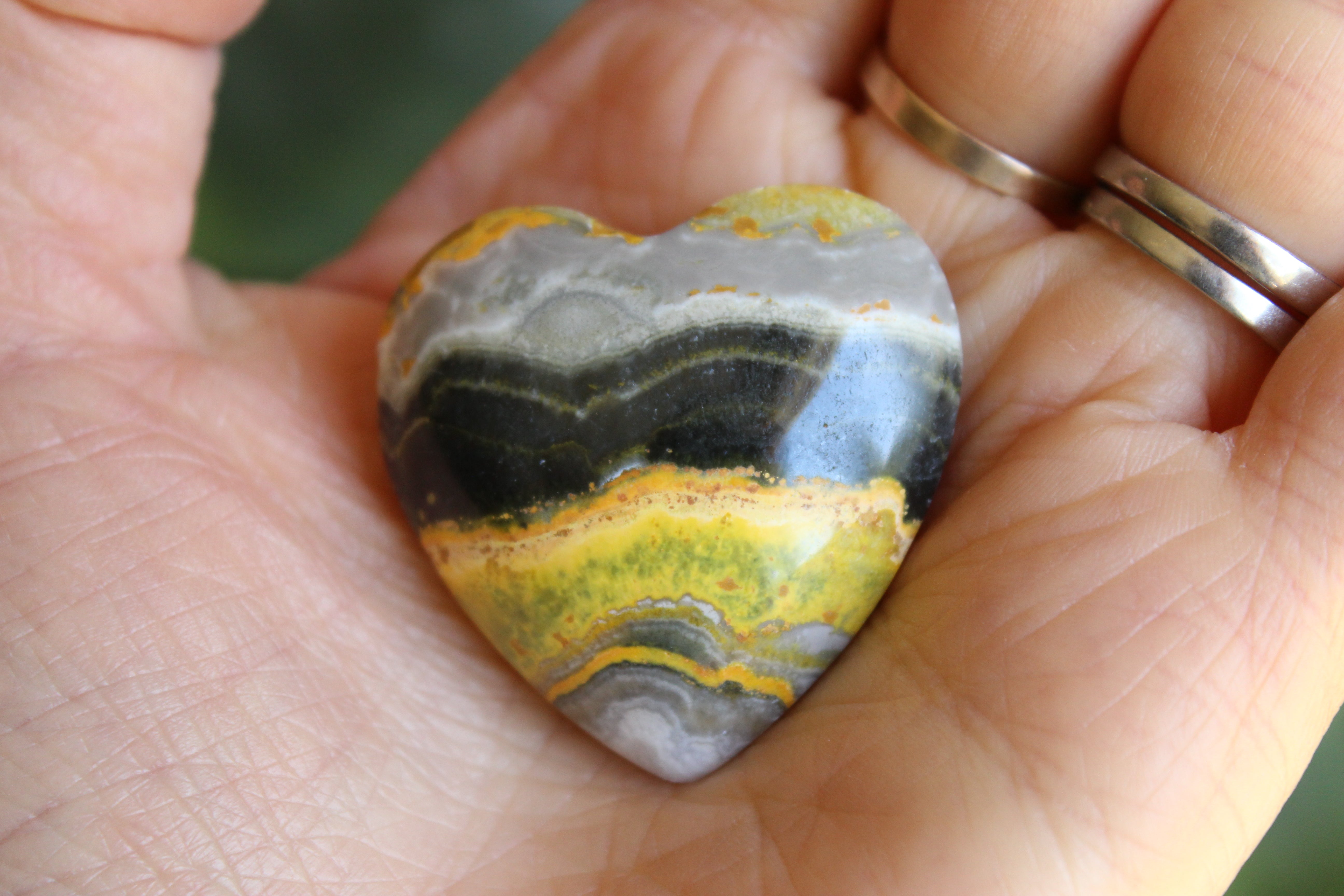 Bumblebee jasper heart 1, new