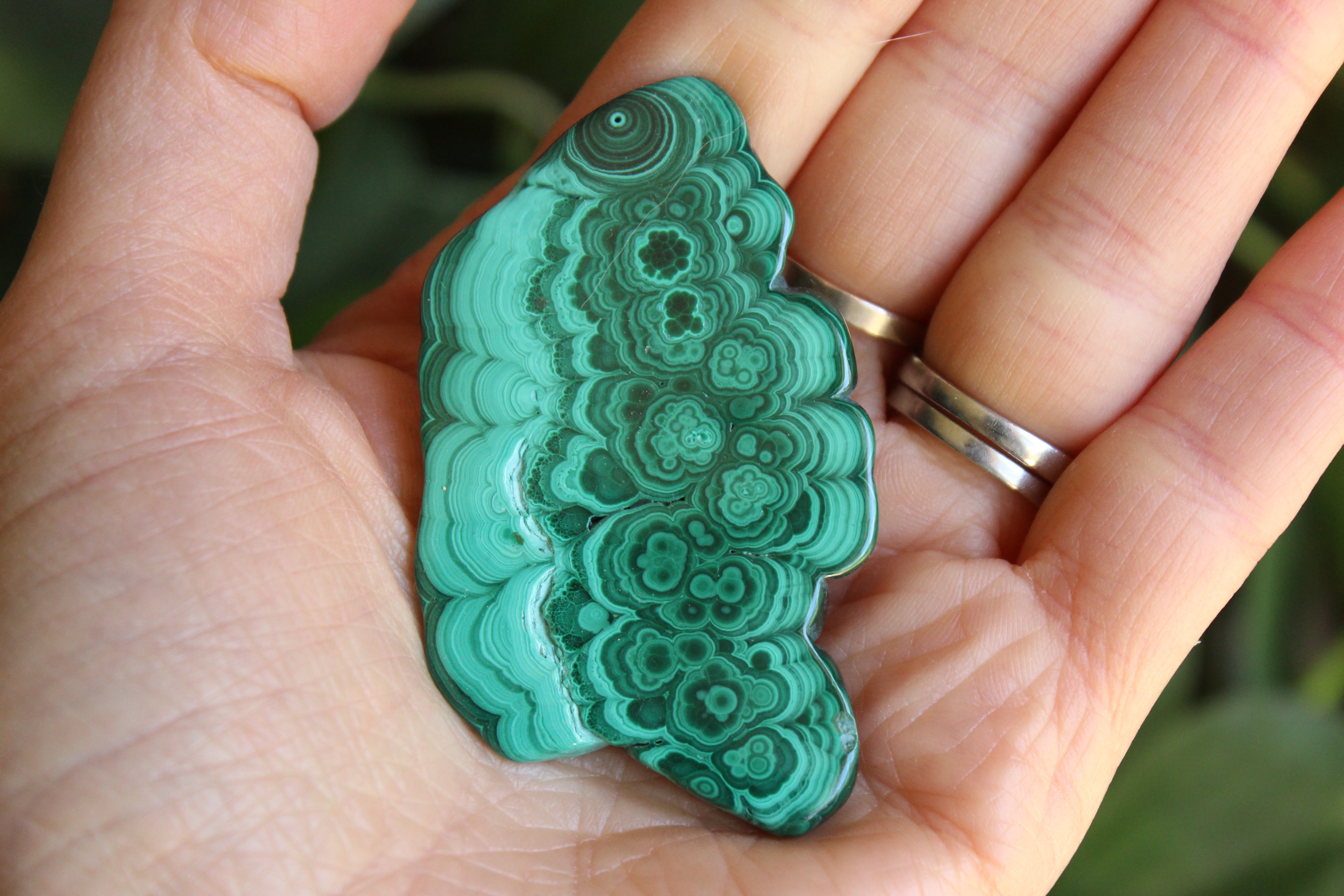 Polished malachite piece 1, new