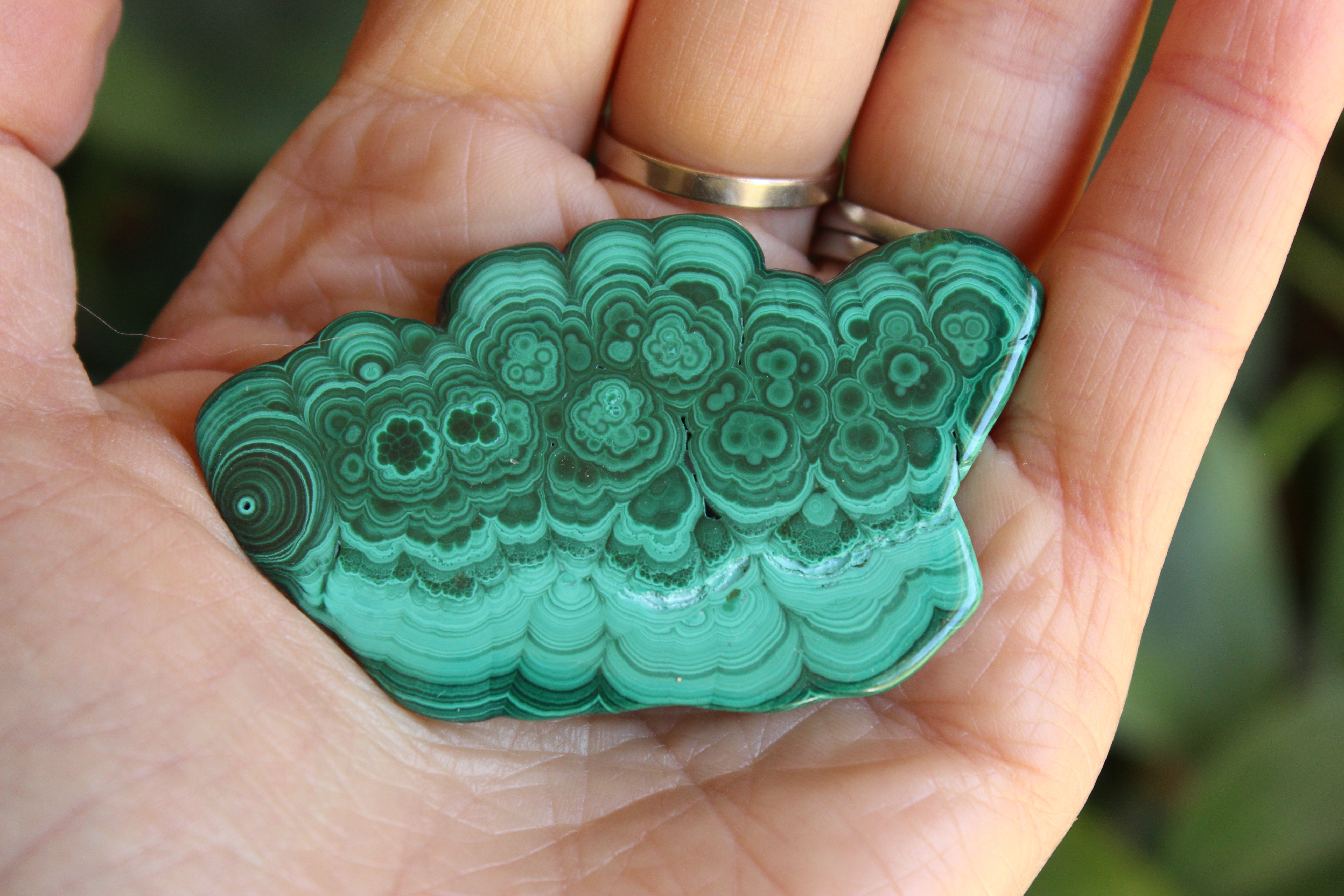 Polished malachite piece 1, new