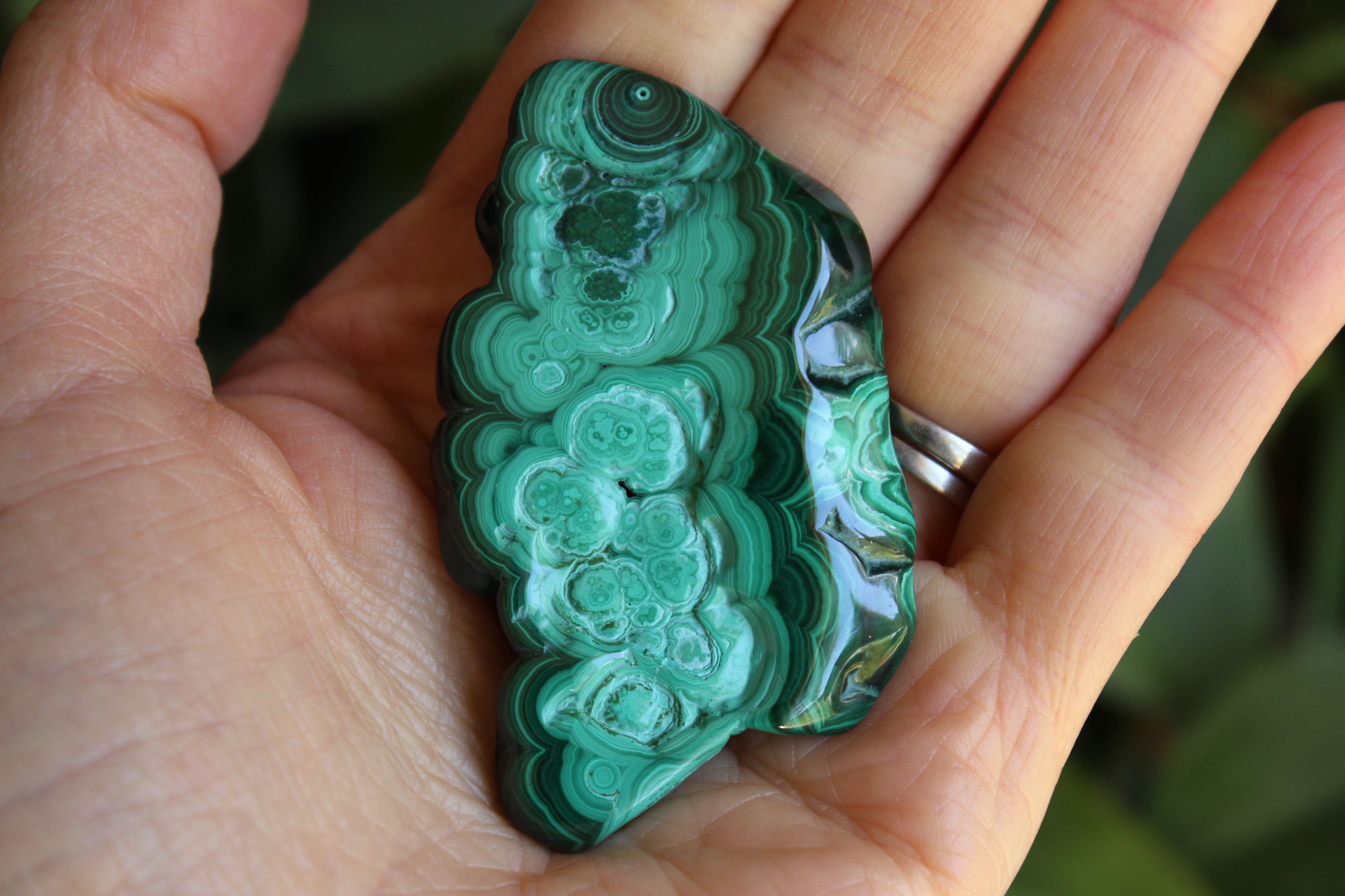 Polished malachite piece 1, new