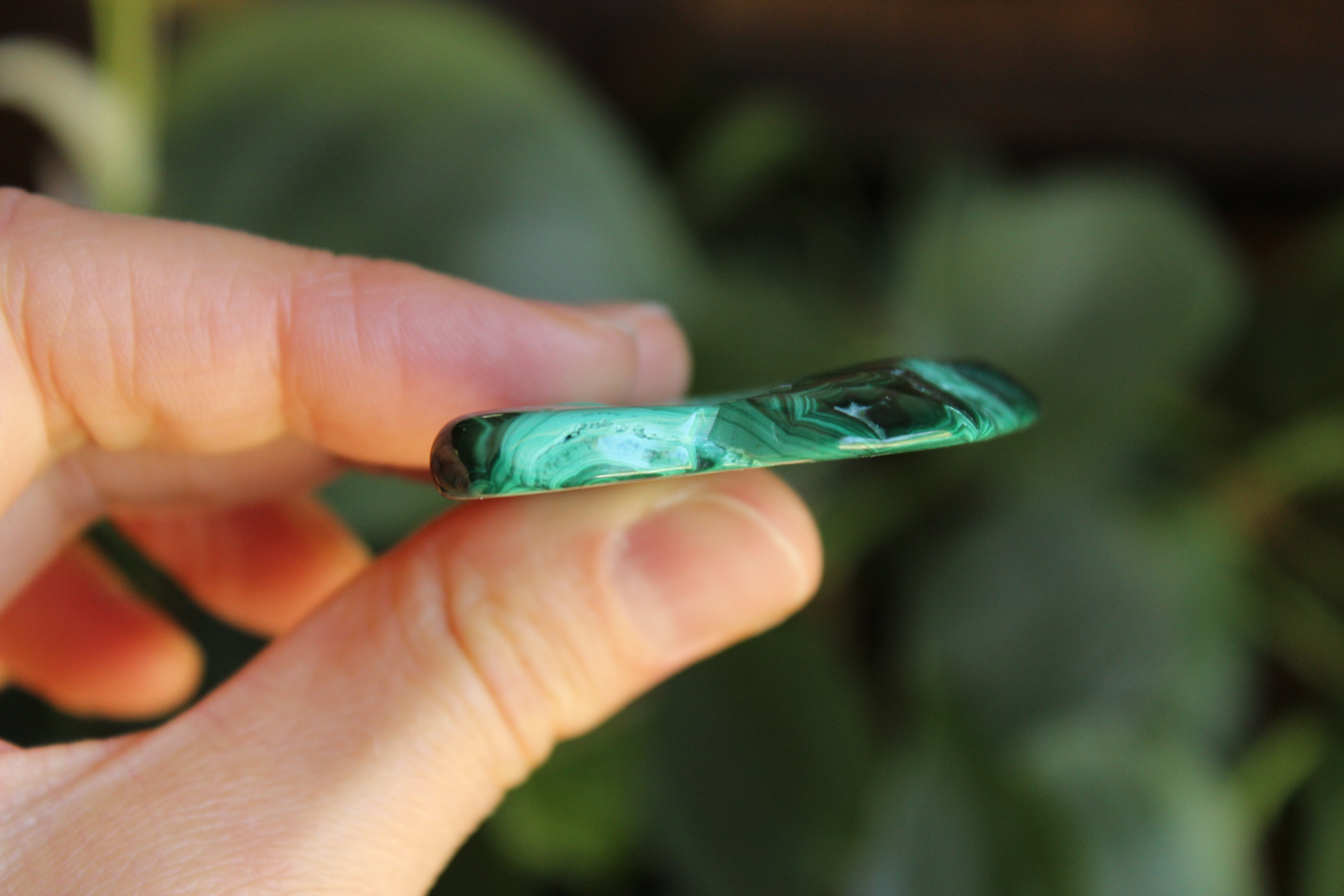 Polished malachite piece 1, new