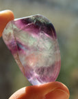 Large rainbow fluorite tumbled stone 1, new
