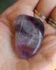 Large rainbow fluorite tumbled stone 1, new