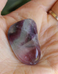 Large rainbow fluorite tumbled stone 1, new