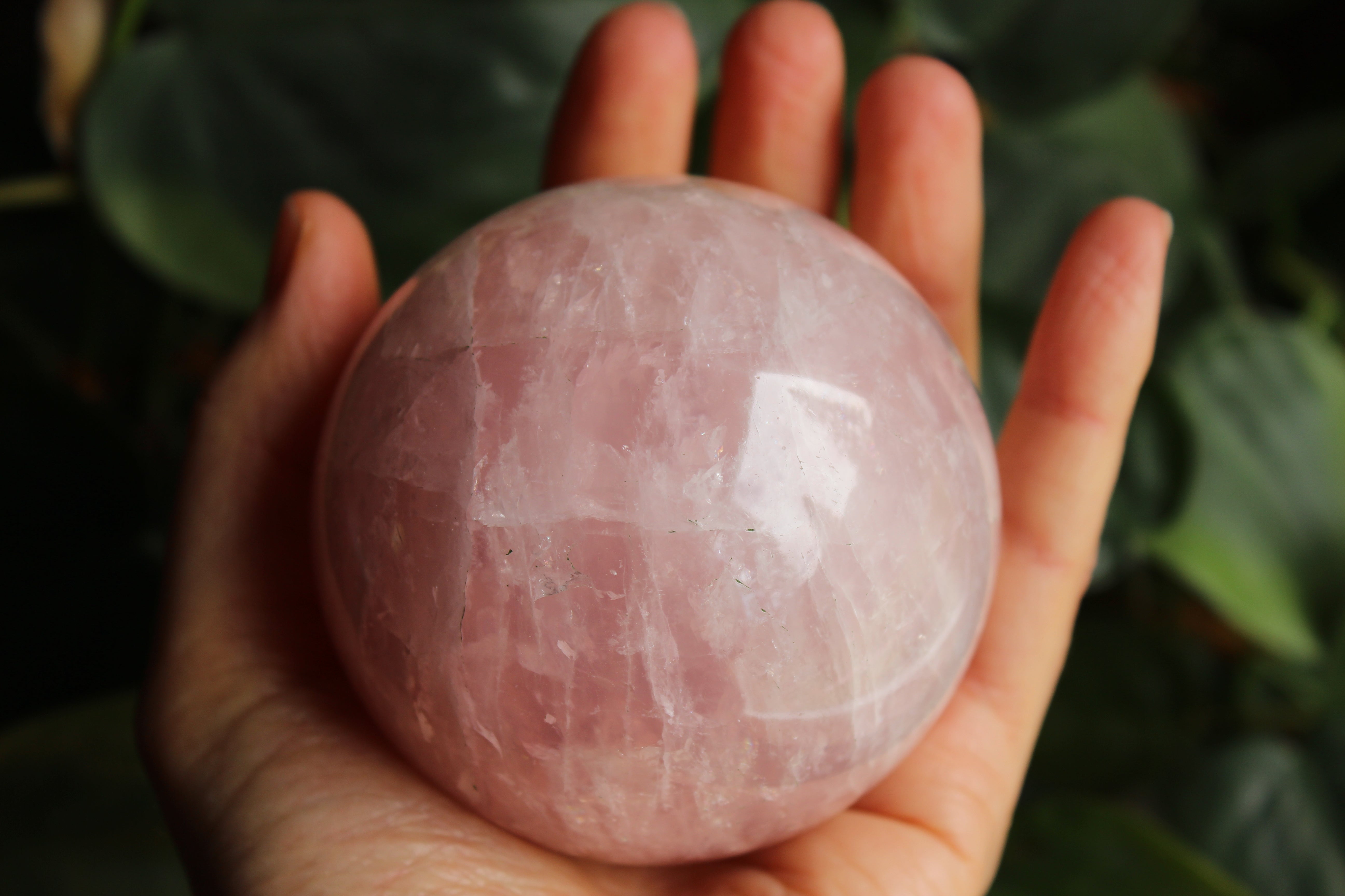 Rose quartz sphere 1, new