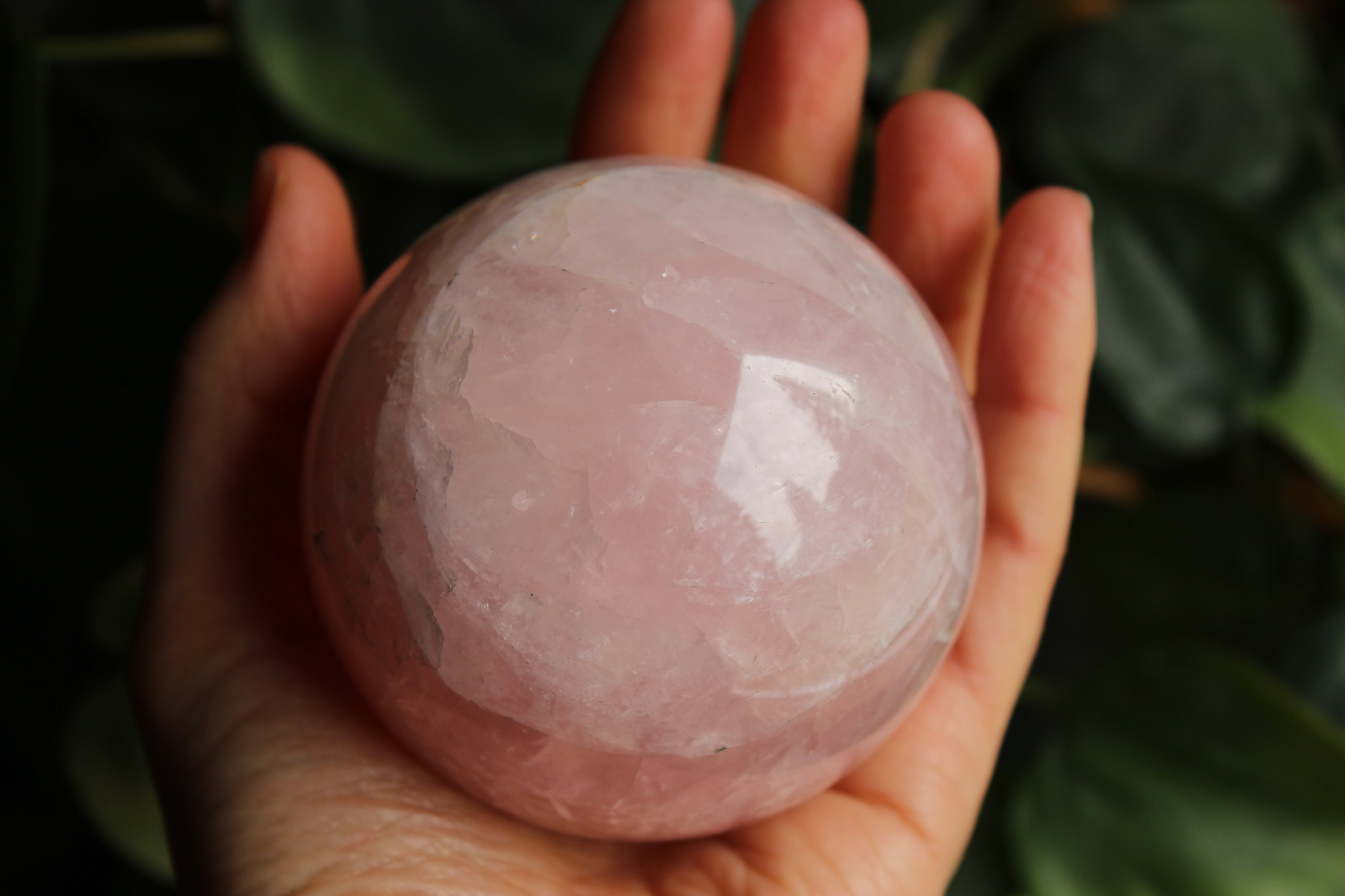 Rose quartz sphere 1, new