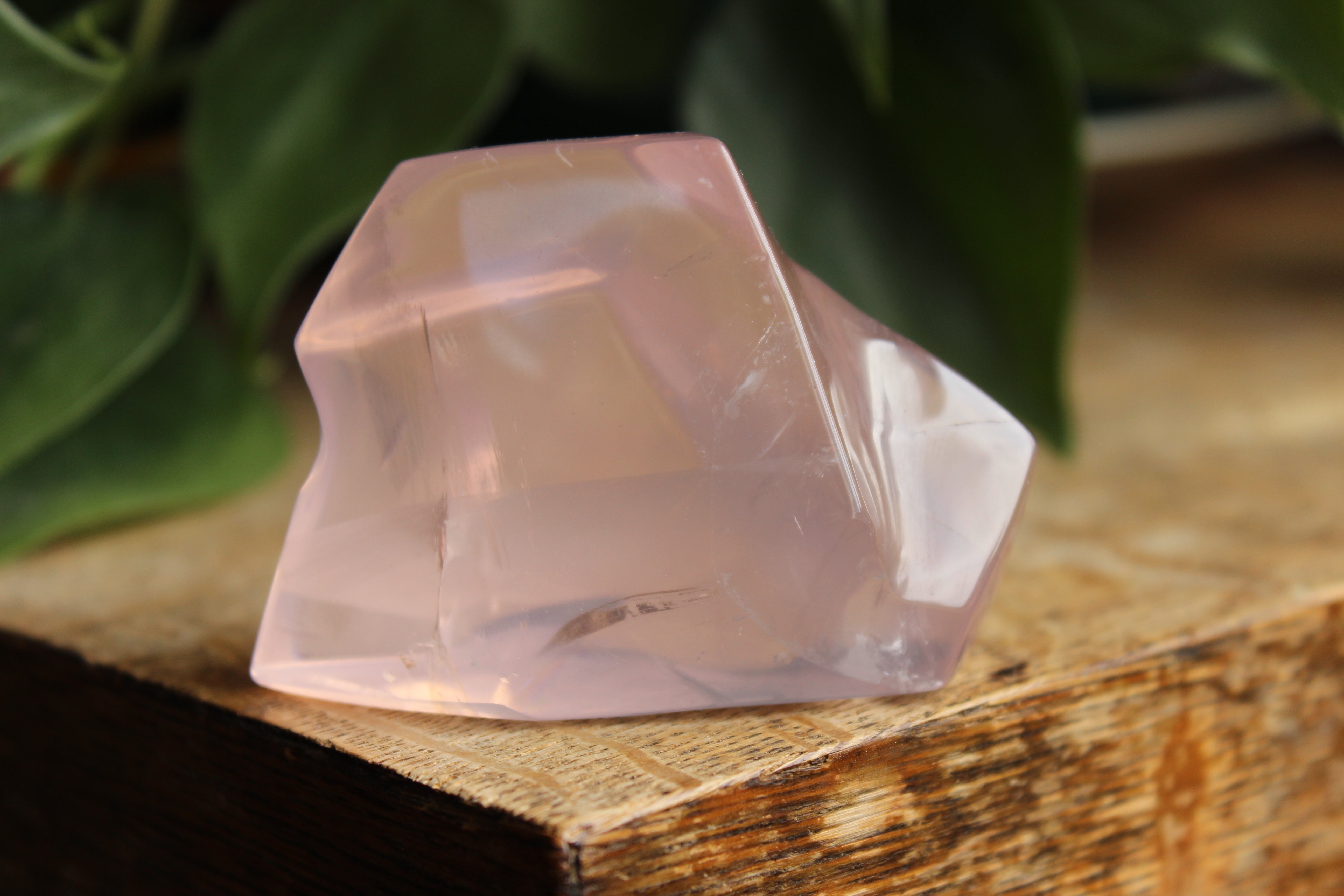 Gemmy rose quartz free form from Mozambique 1, new