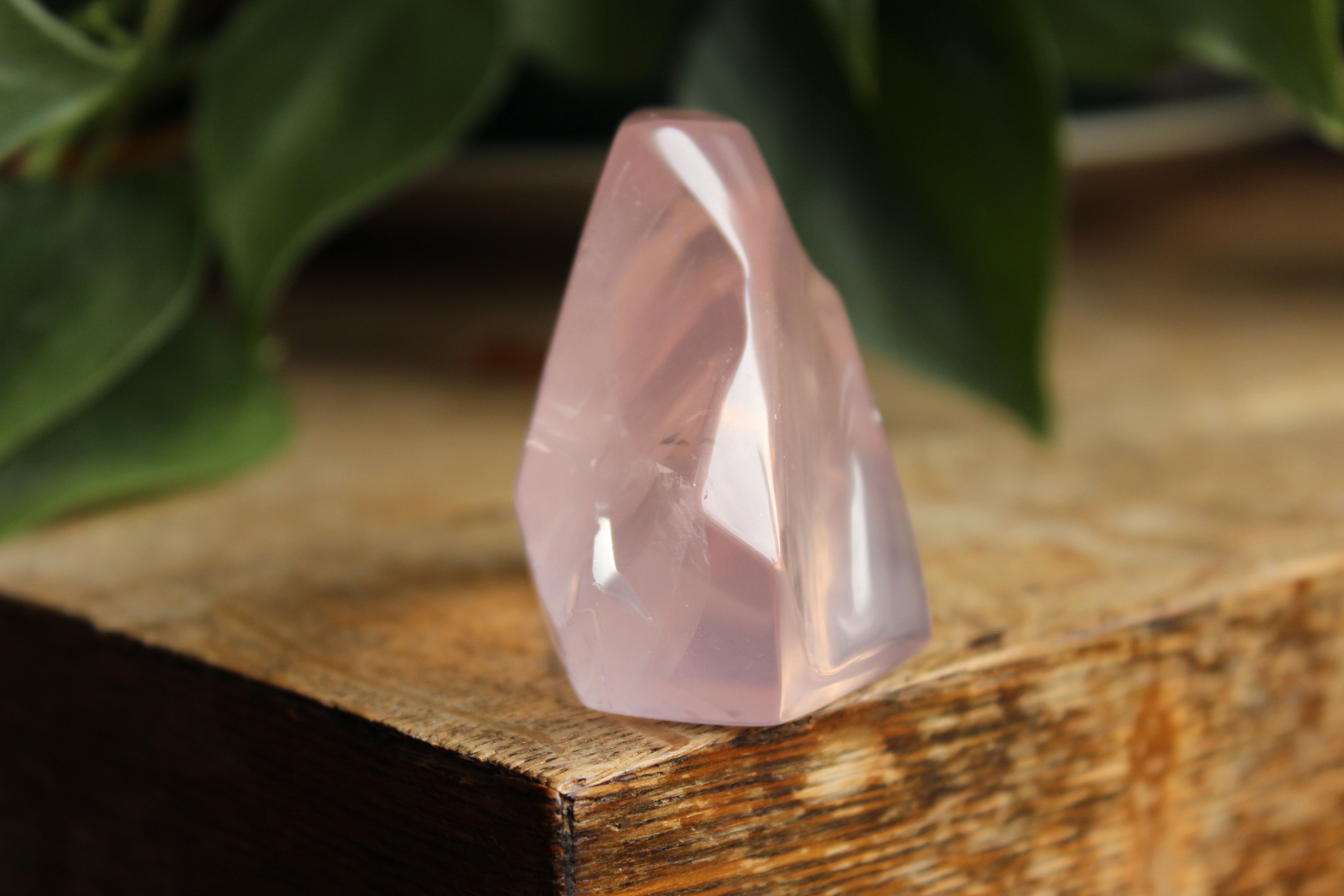 Gemmy rose quartz free form from Mozambique 1, new