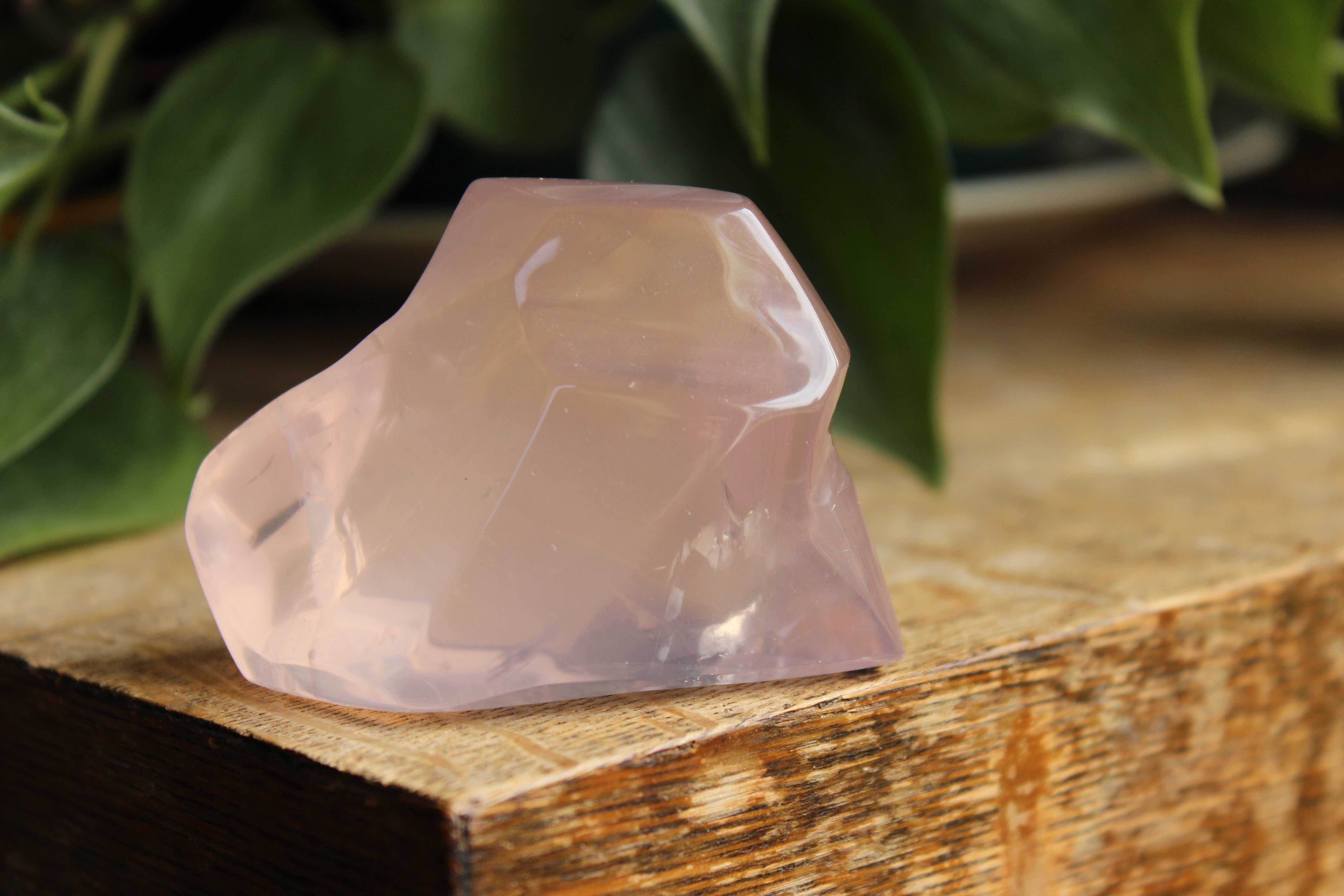 Gemmy rose quartz free form from Mozambique 1, new
