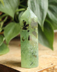 Semi polished prehnite tower 1, new