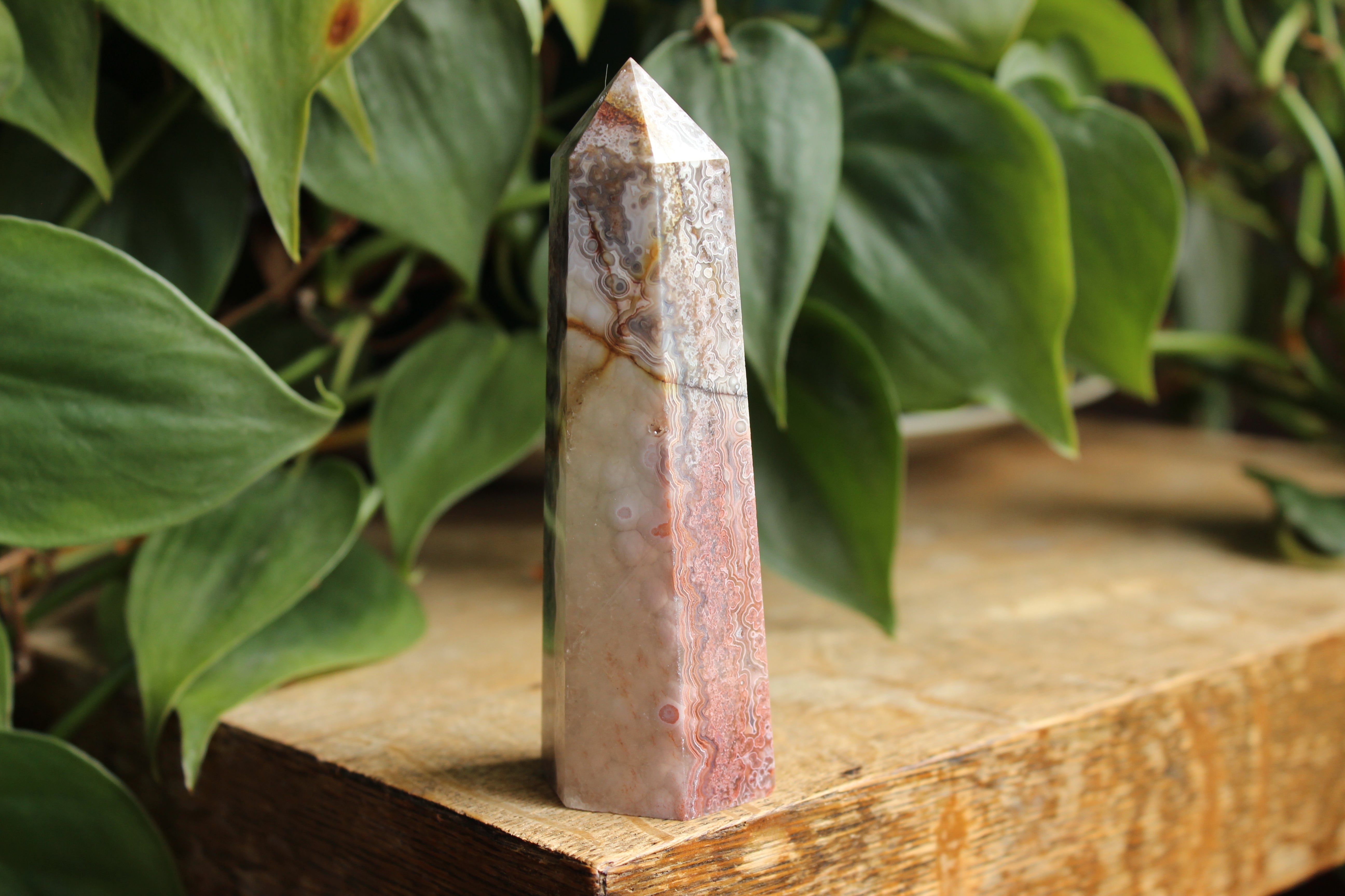 Crazy lace agate tower 1, new