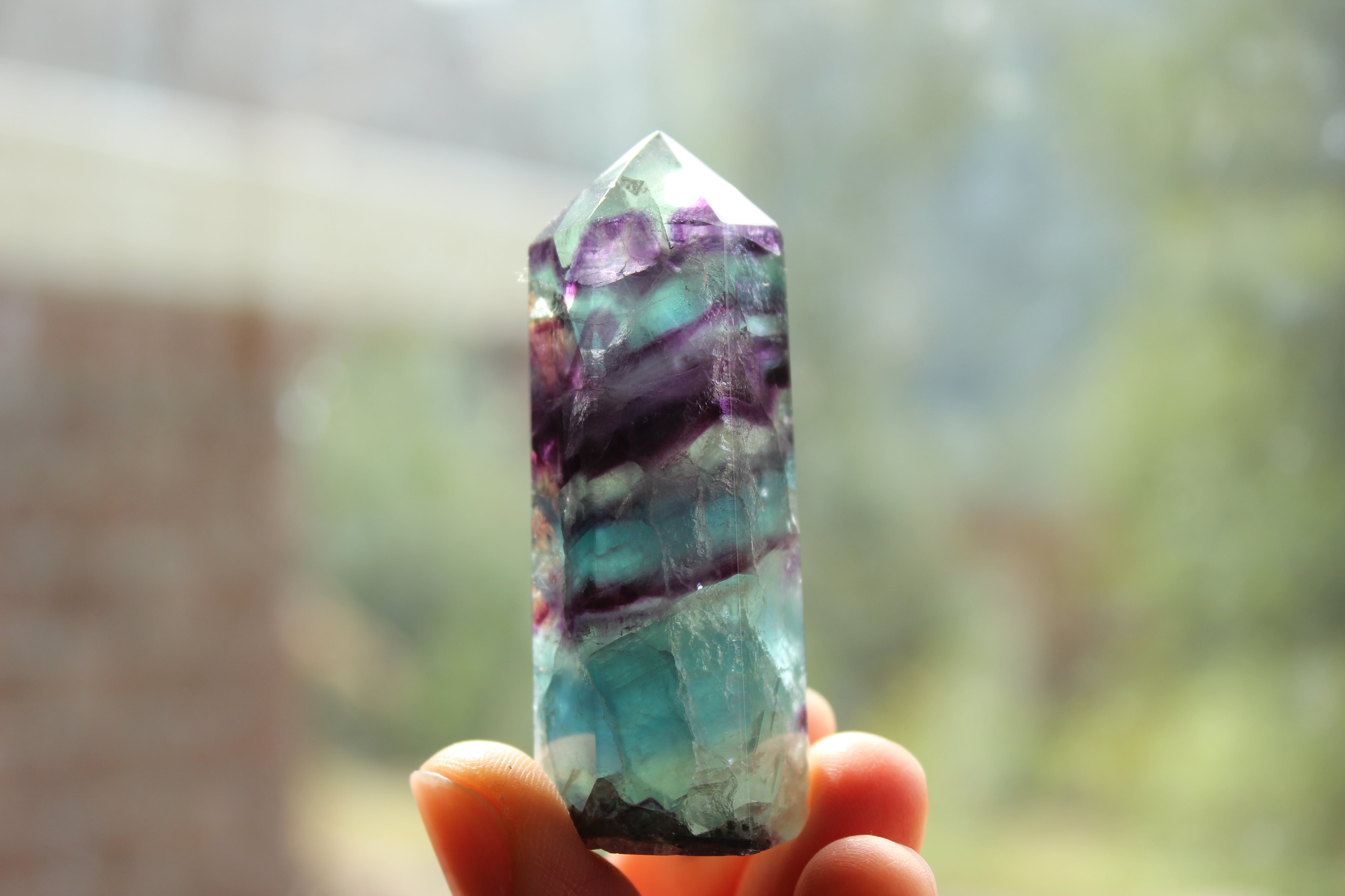 Rainbow fluorite tower 29, new