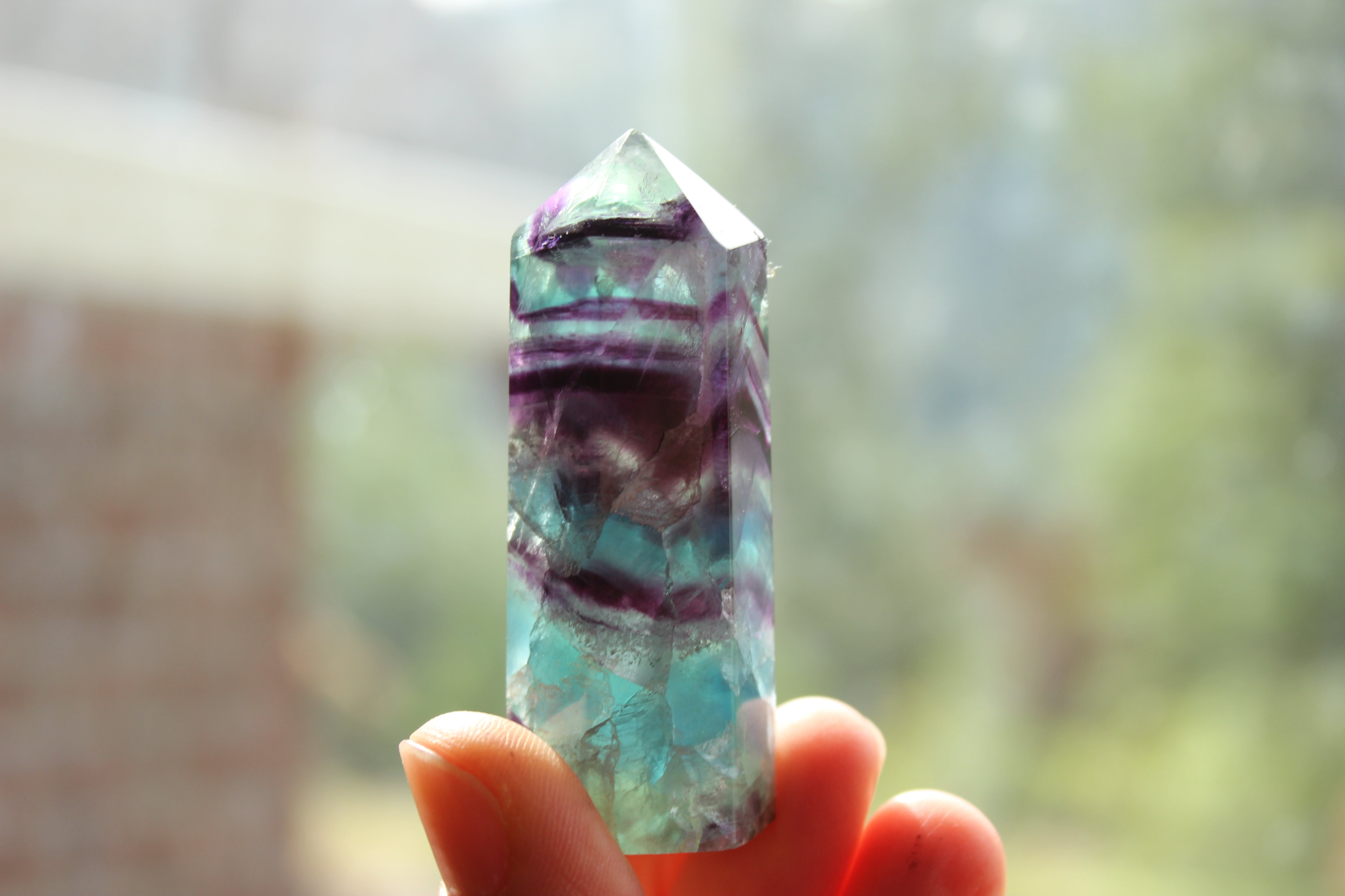 Rainbow fluorite tower 29, new