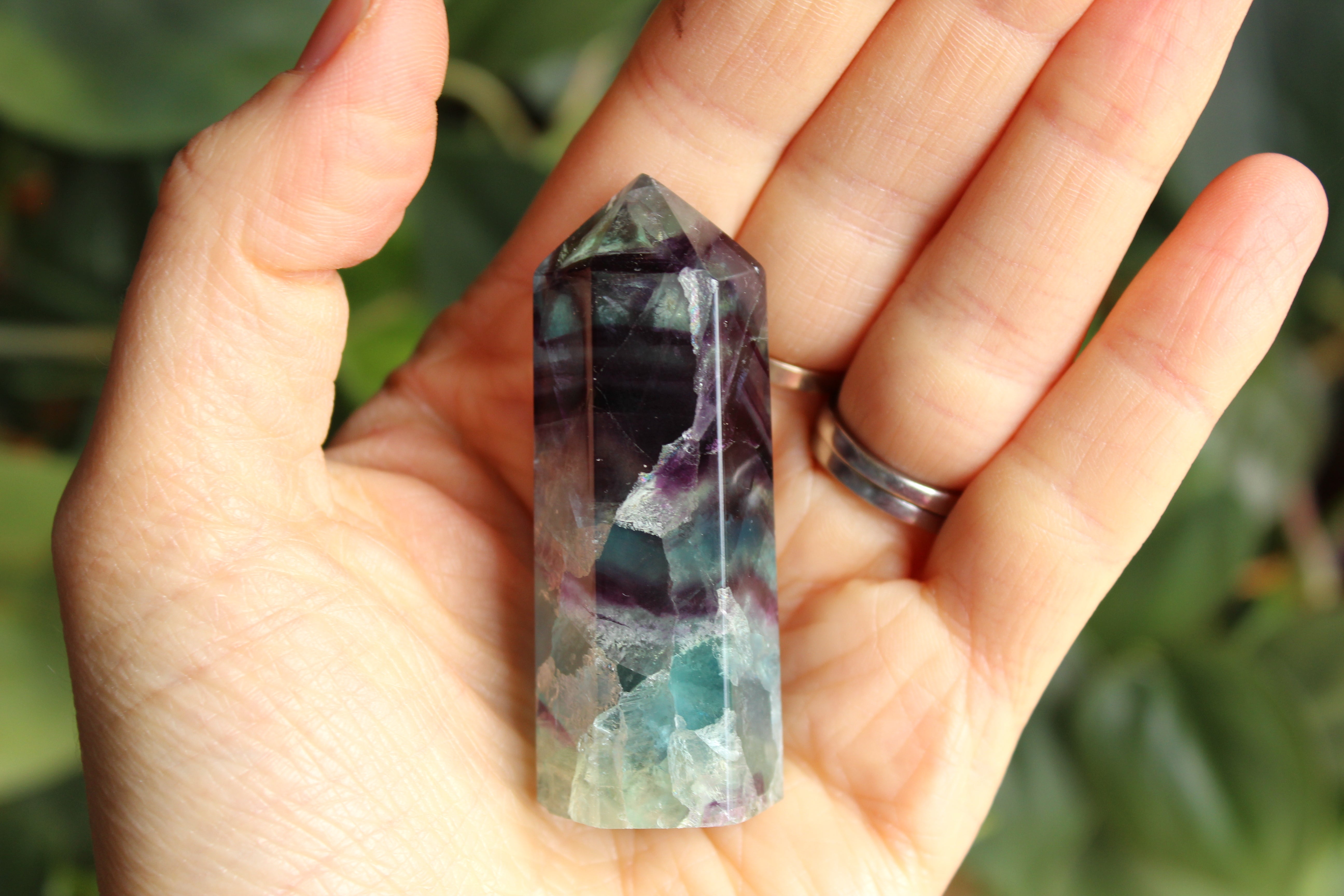 Rainbow fluorite tower 29, new