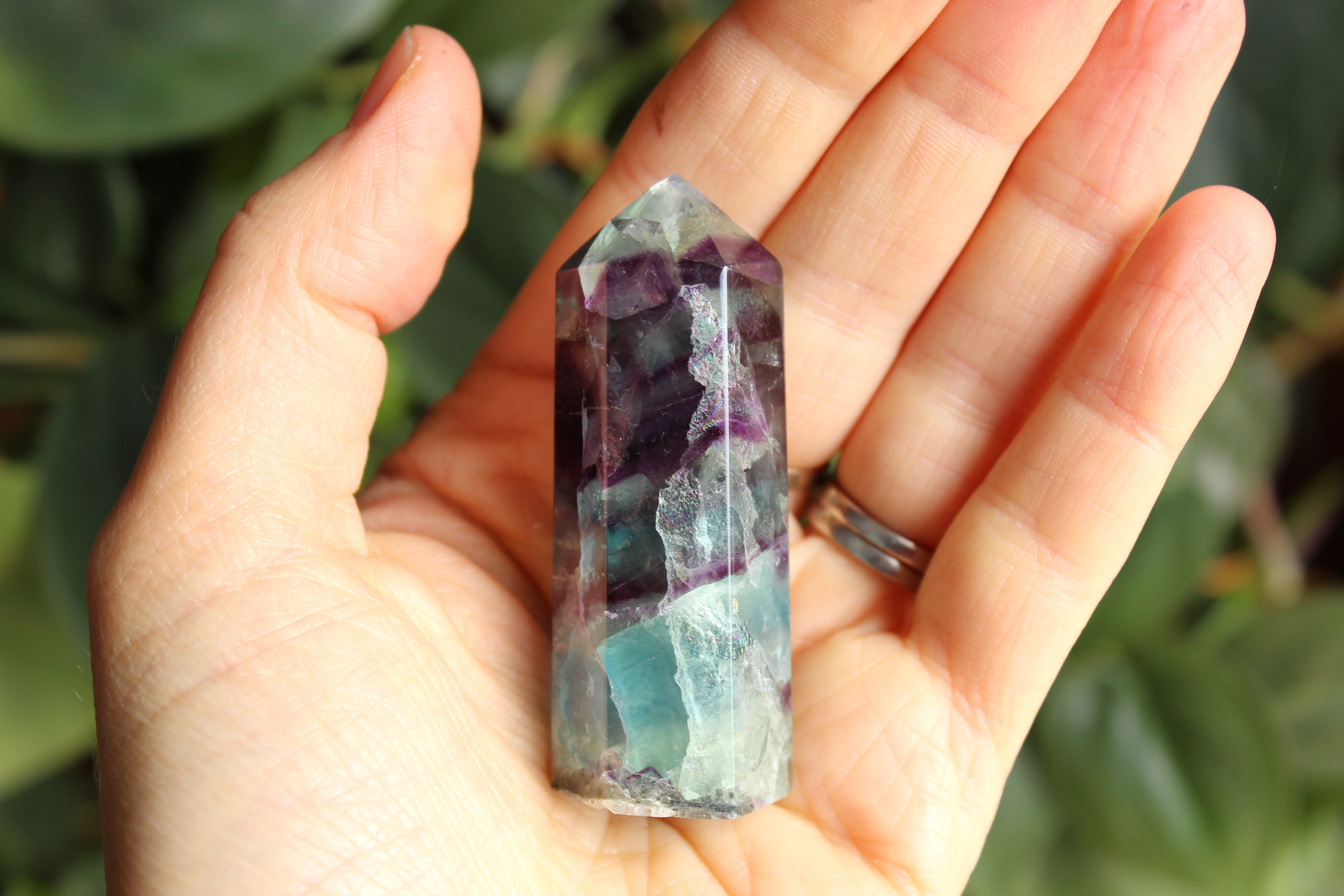 Rainbow fluorite tower 29, new