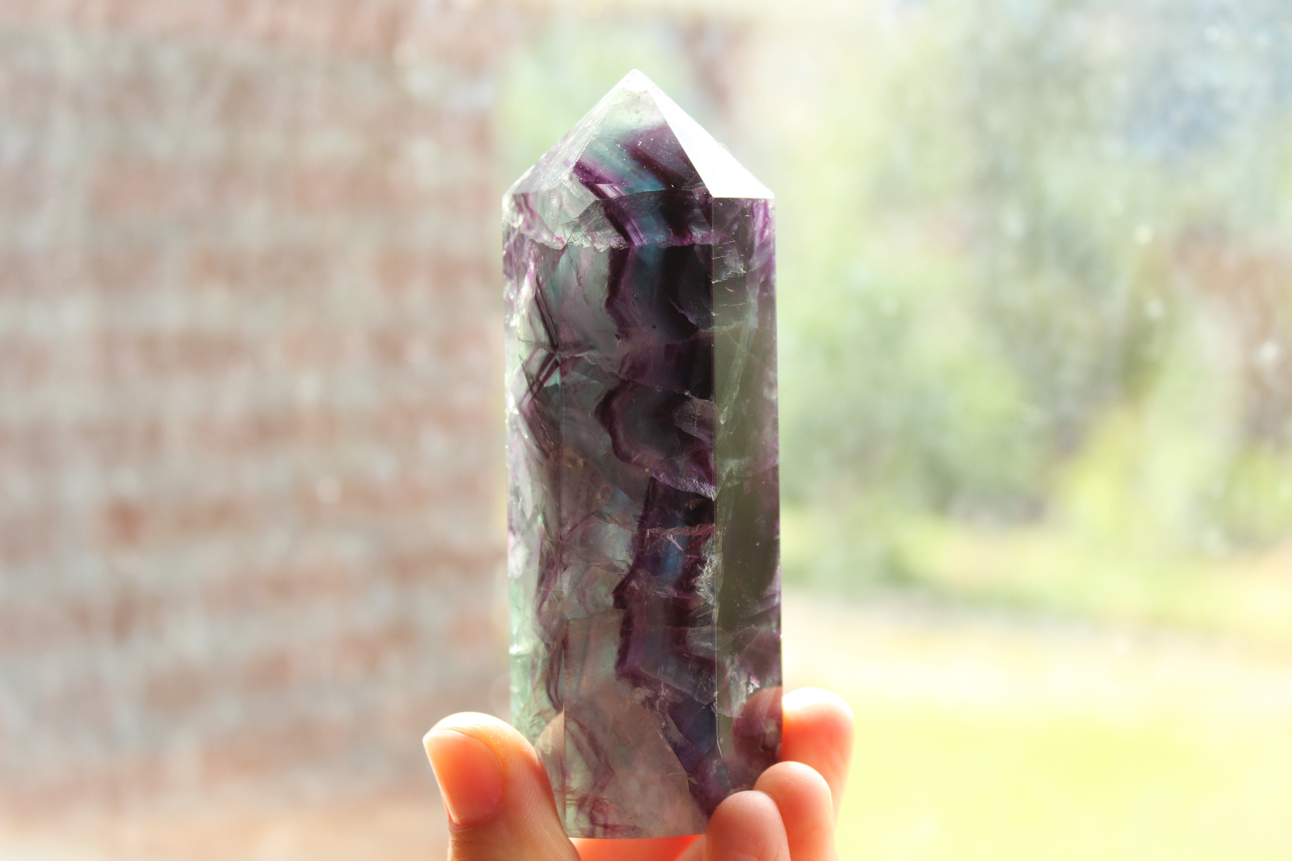 Rainbow fluorite tower 30, new