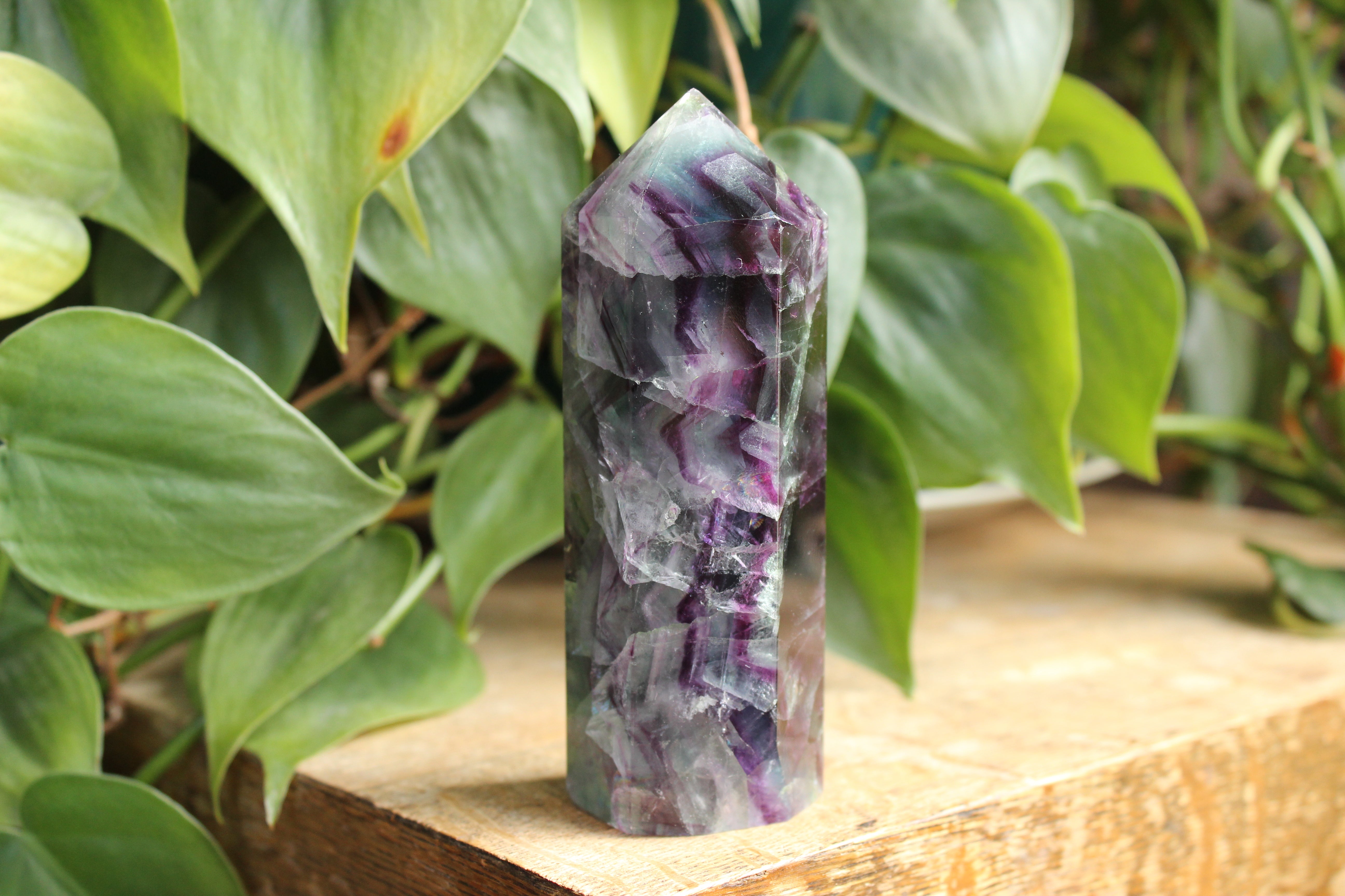 Rainbow fluorite tower 30, new