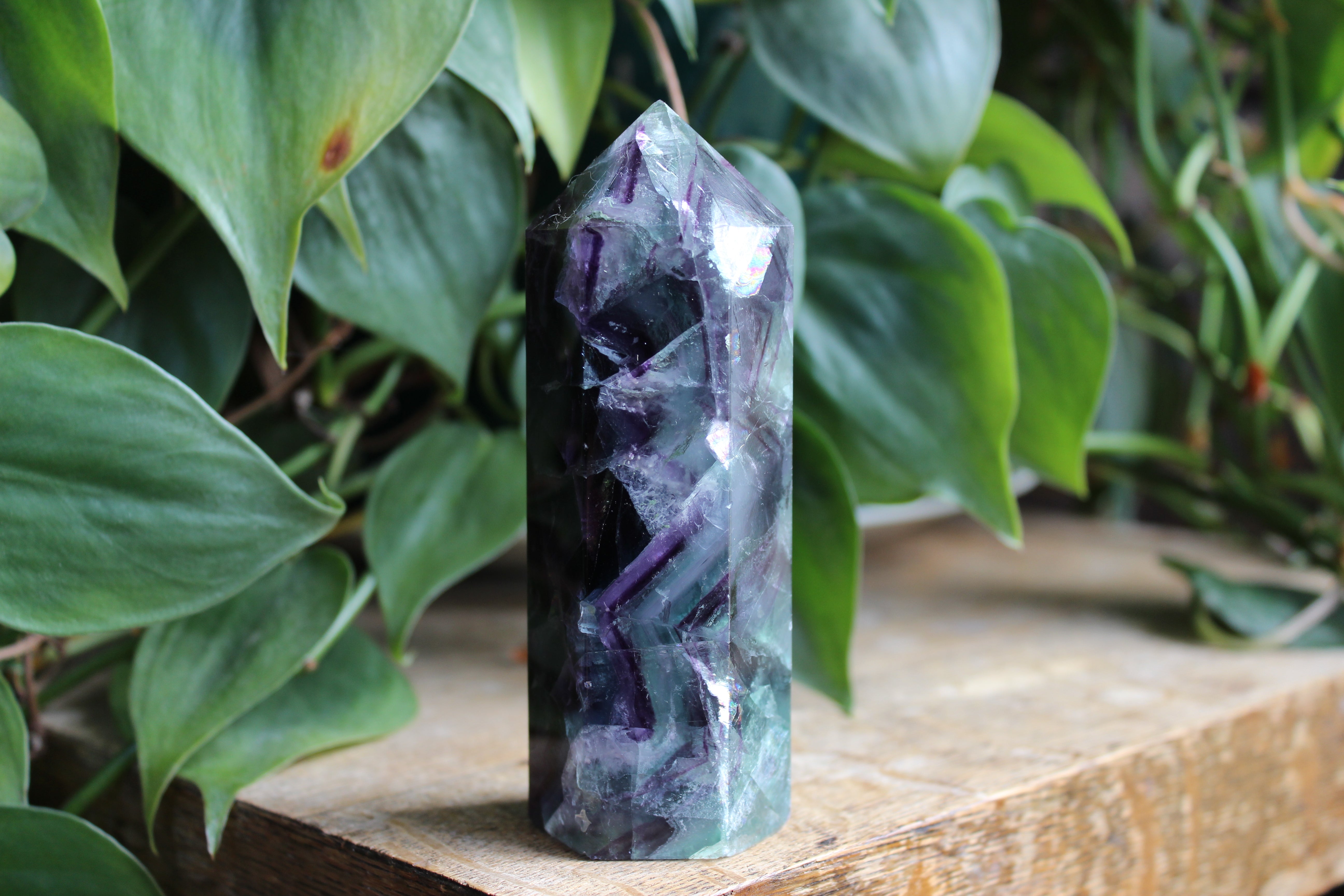 Rainbow fluorite tower 30, new