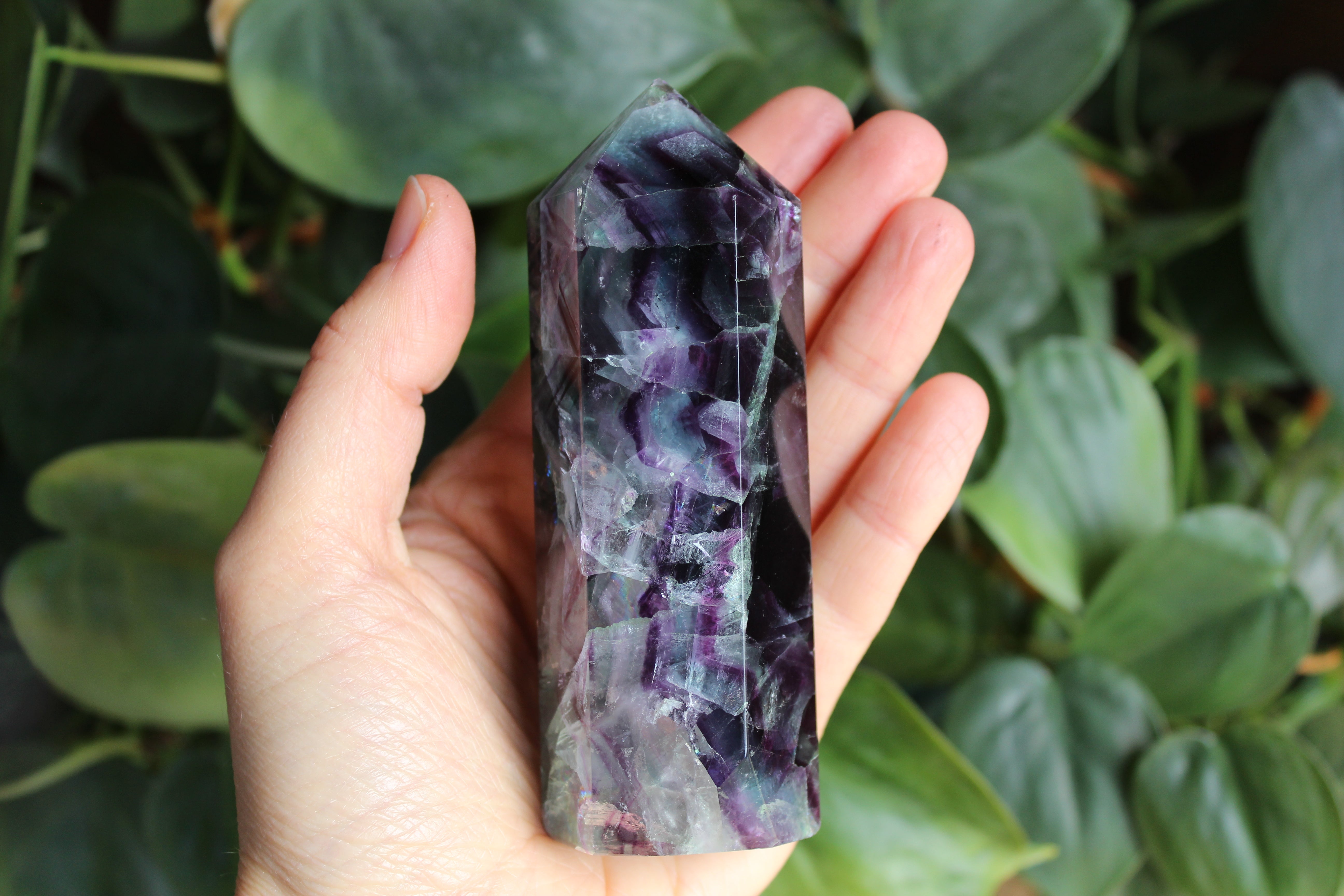 Rainbow fluorite tower 30, new