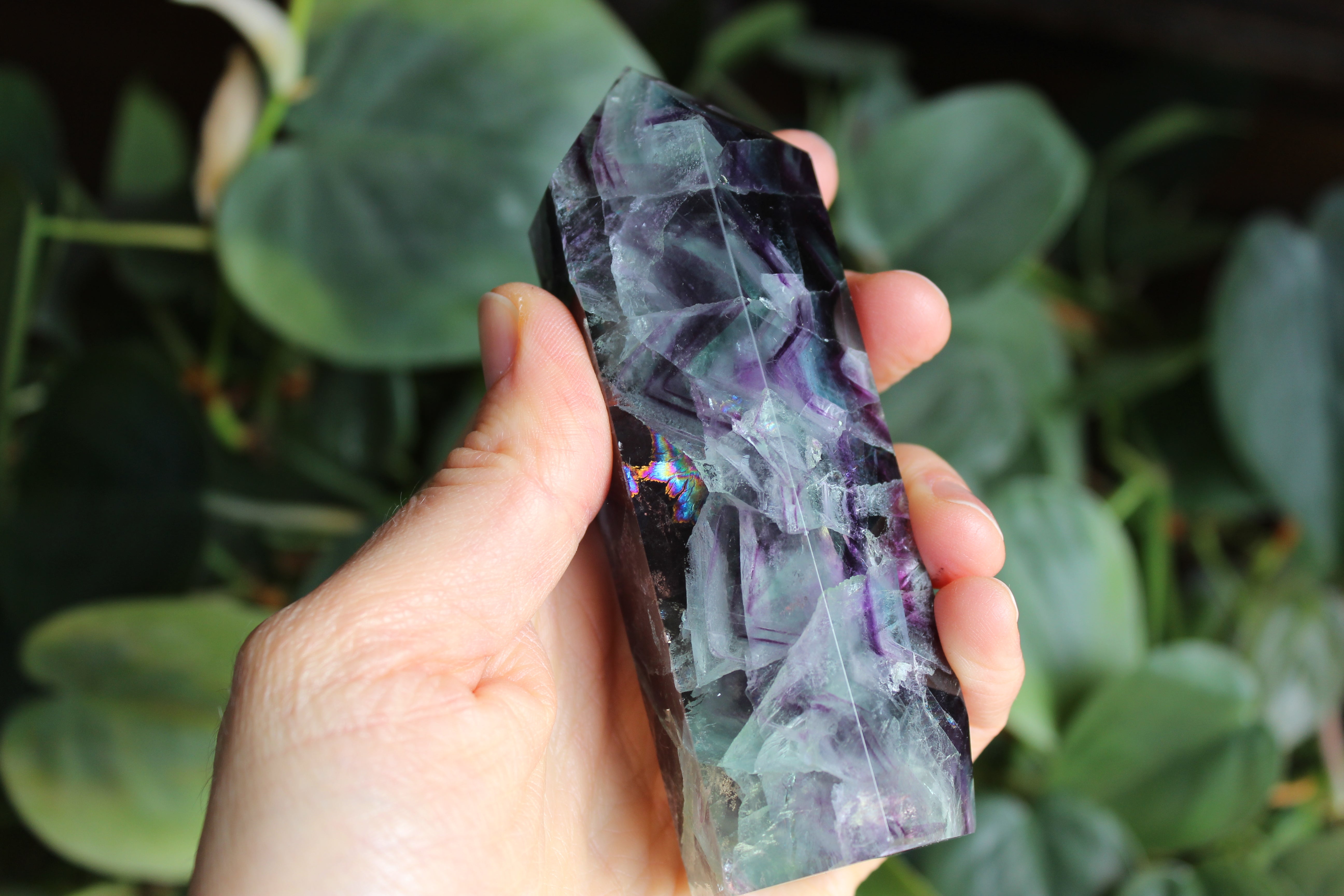 Rainbow fluorite tower 30, new