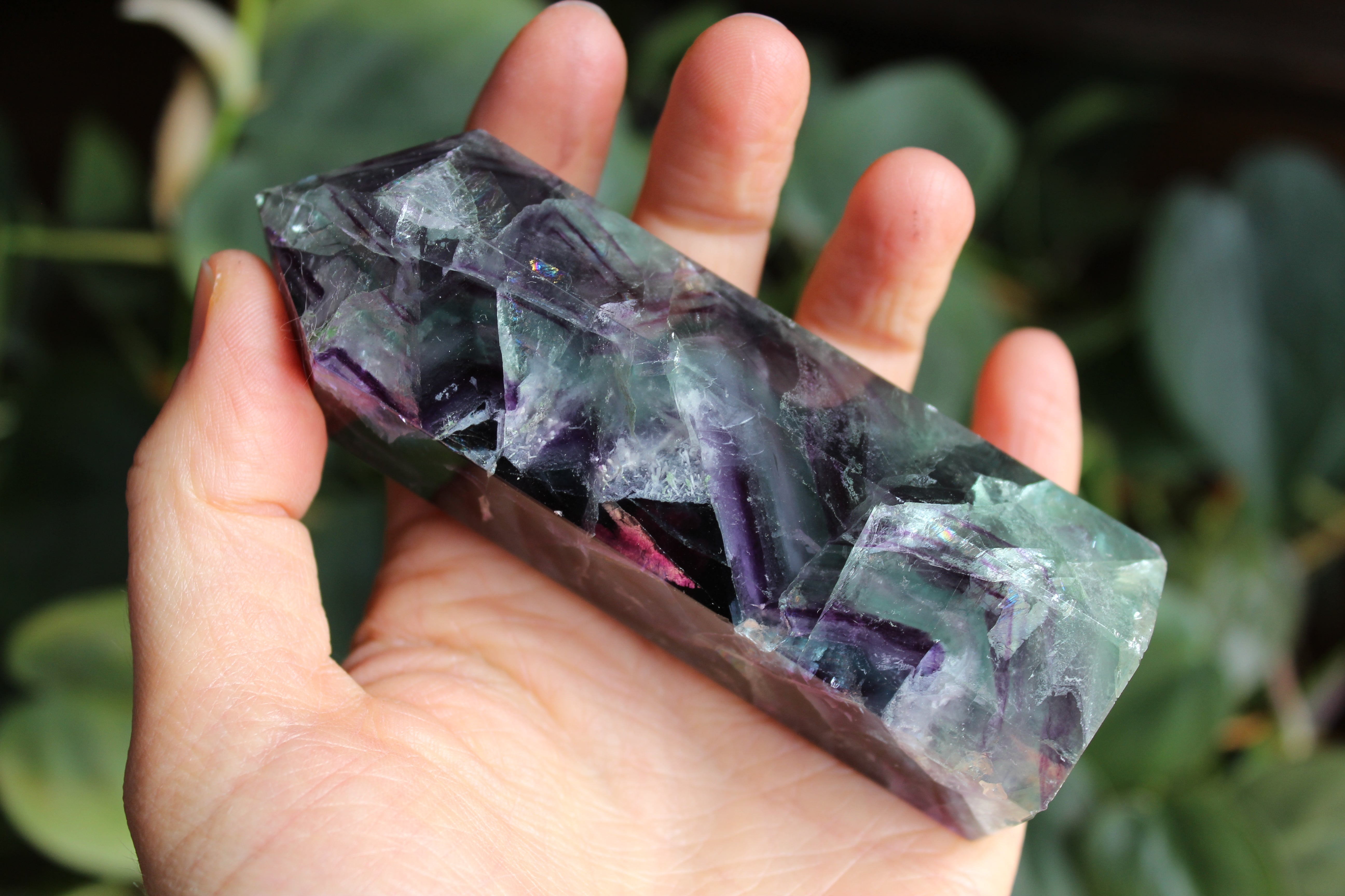 Rainbow fluorite tower 30, new