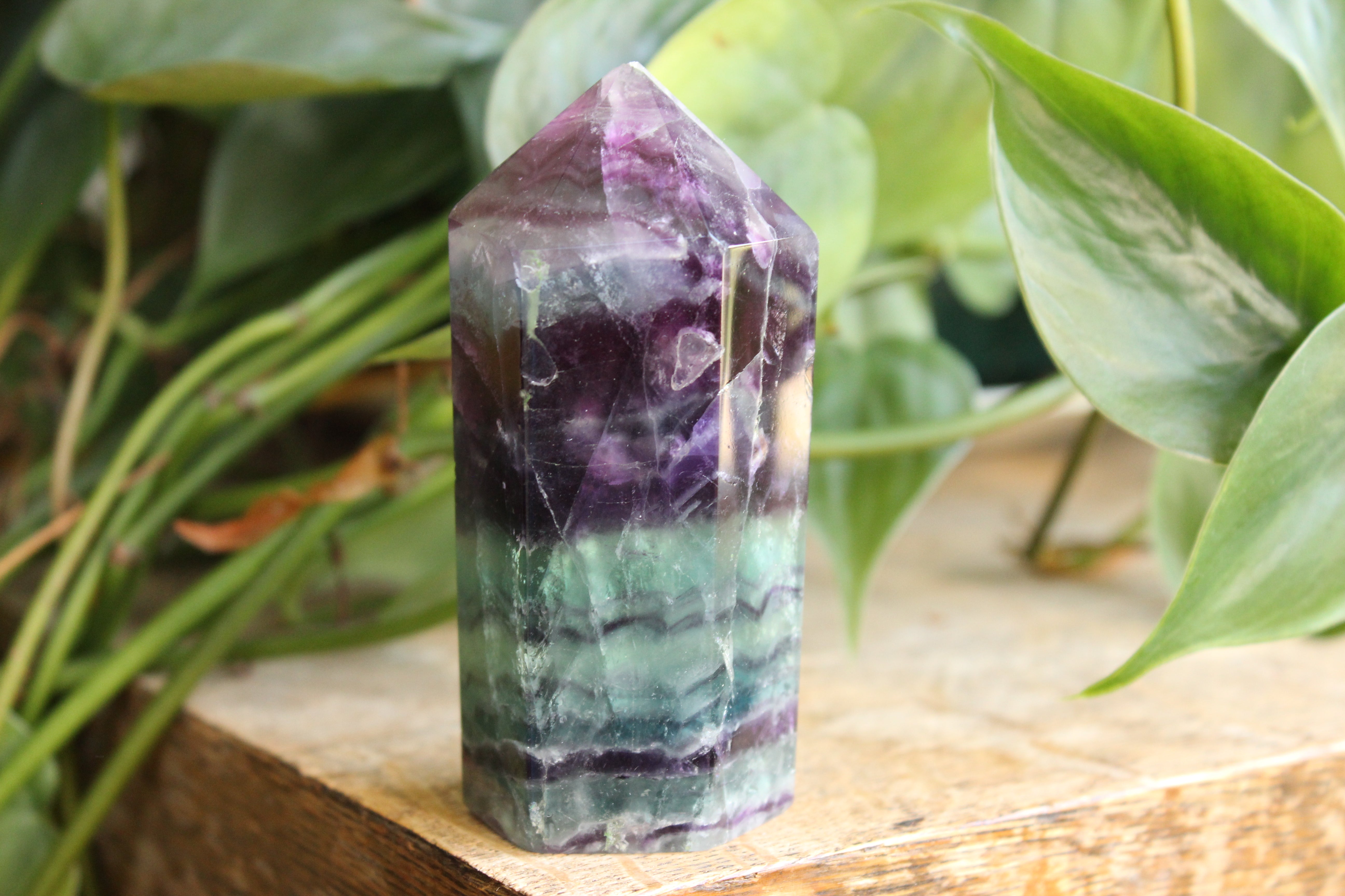 Rainbow fluorite tower 31, new