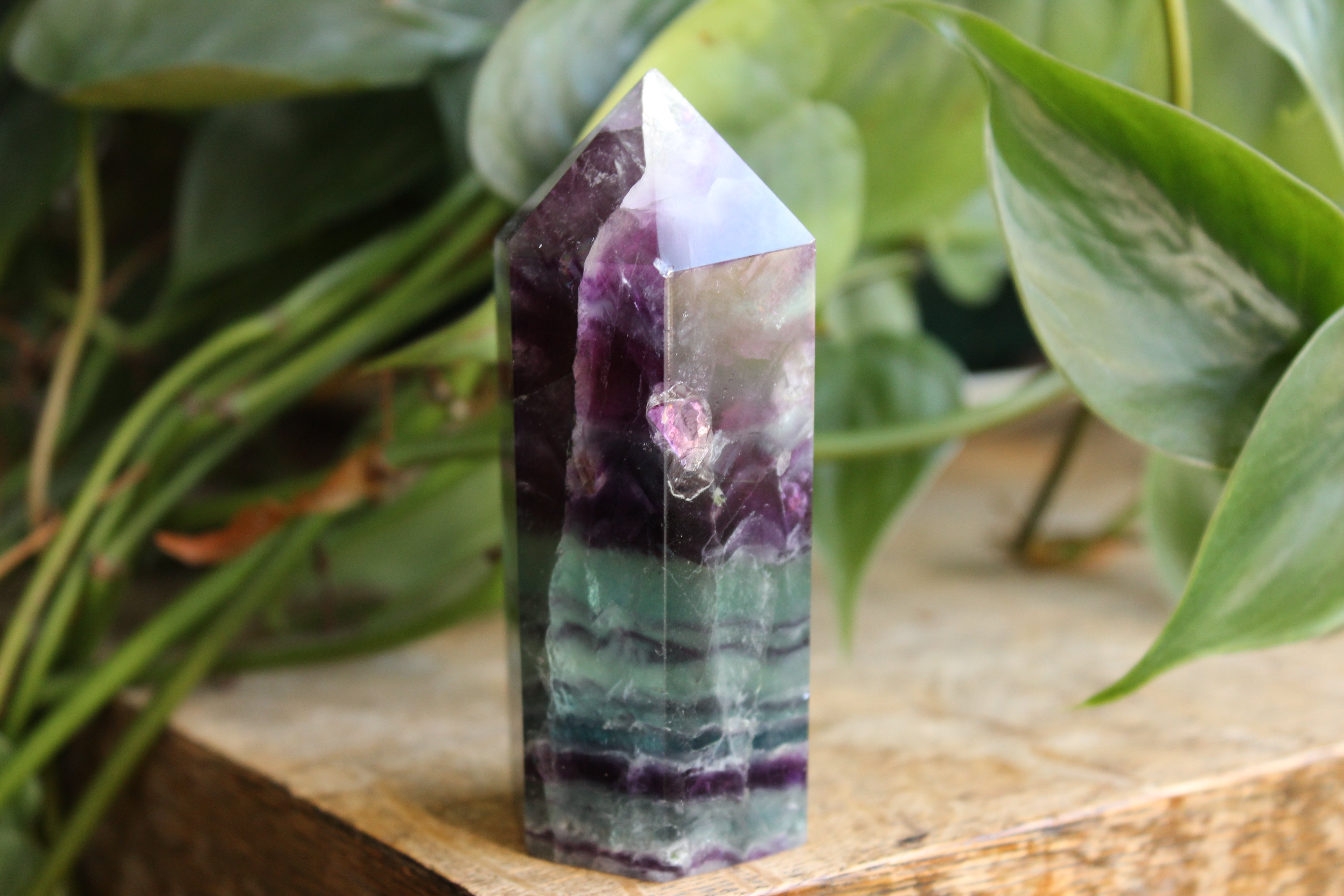 Rainbow fluorite tower 31, new