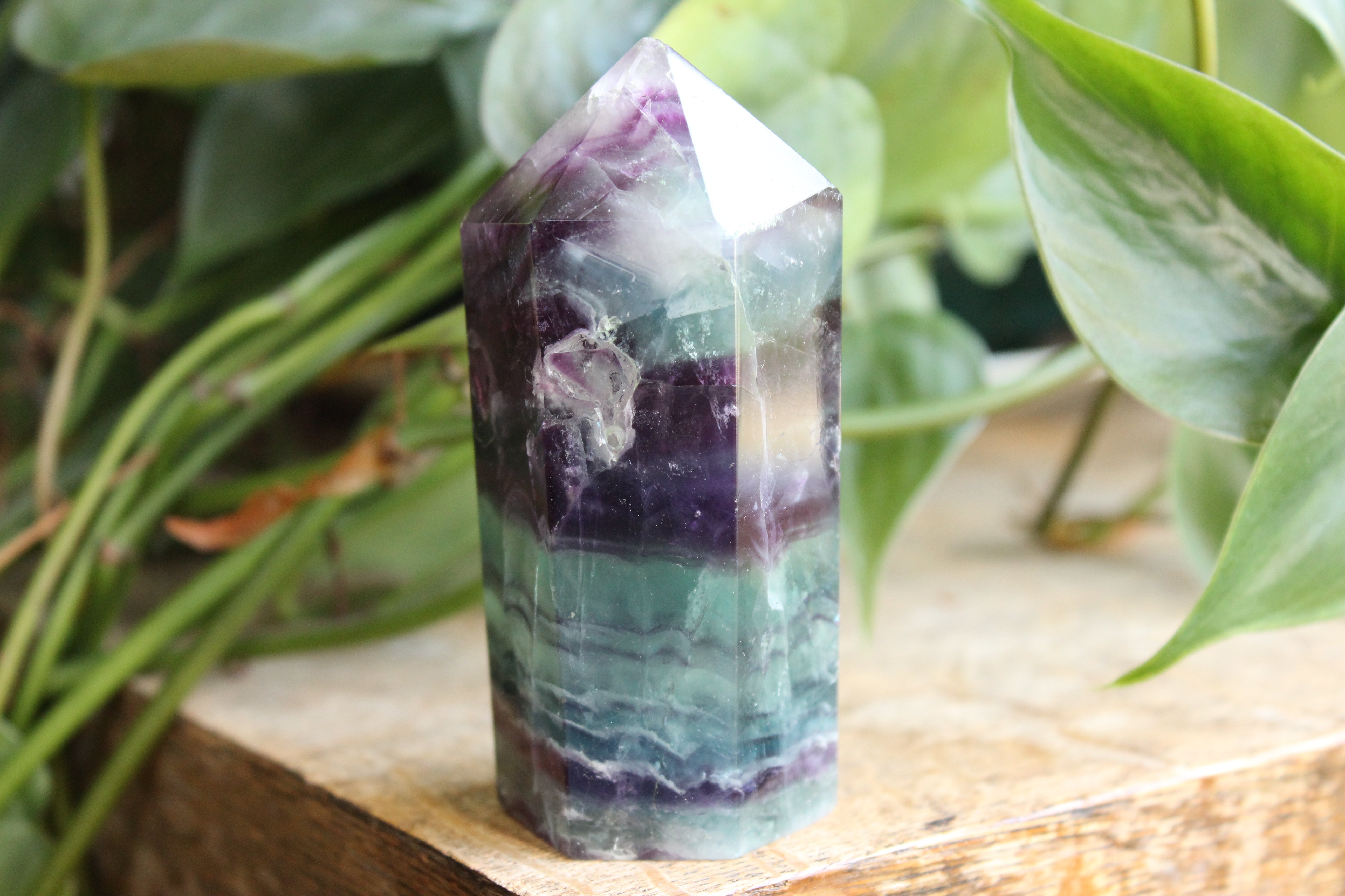 Rainbow fluorite tower 31, new