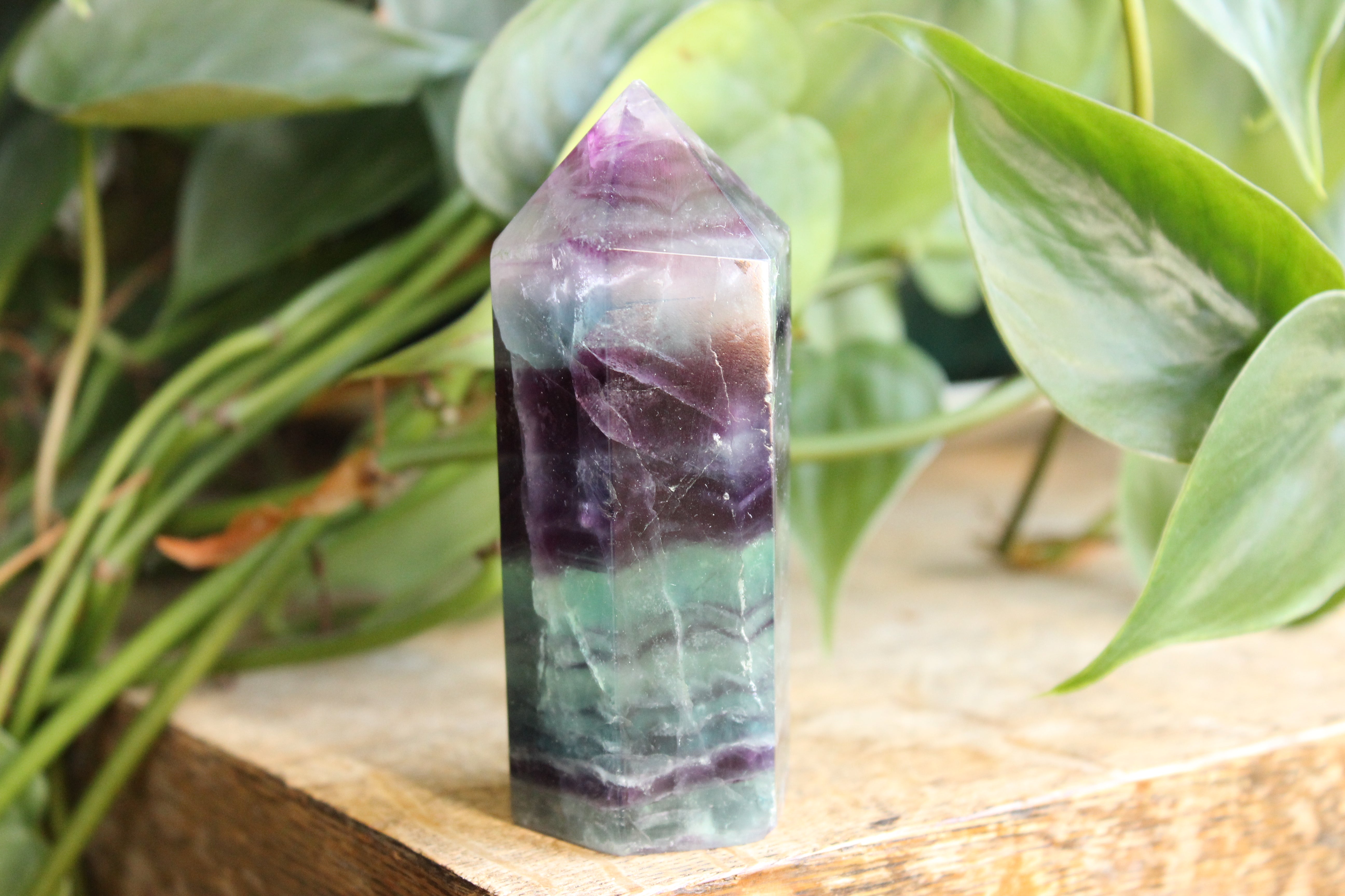 Rainbow fluorite tower 31, new