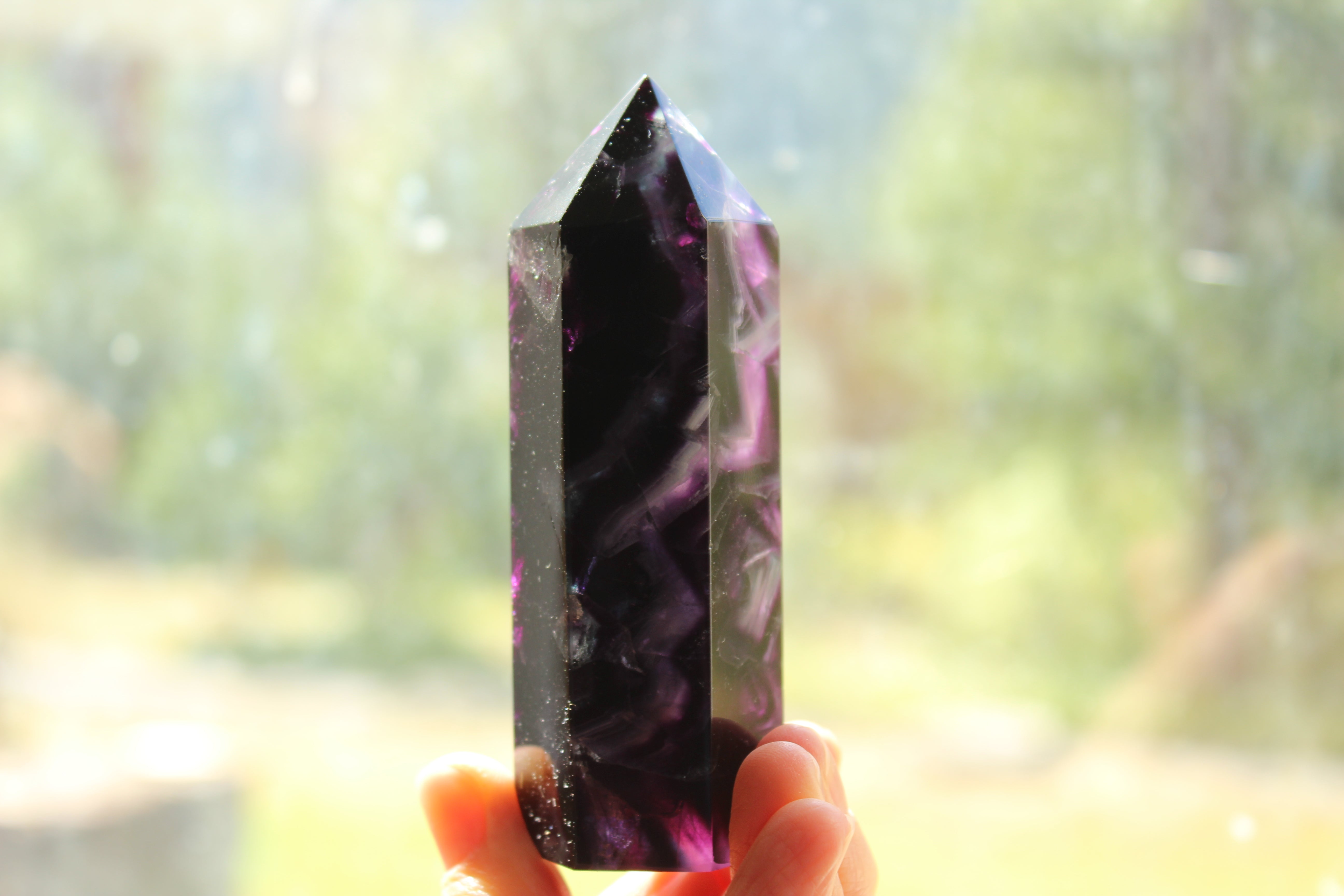 Rainbow fluorite tower 32, new