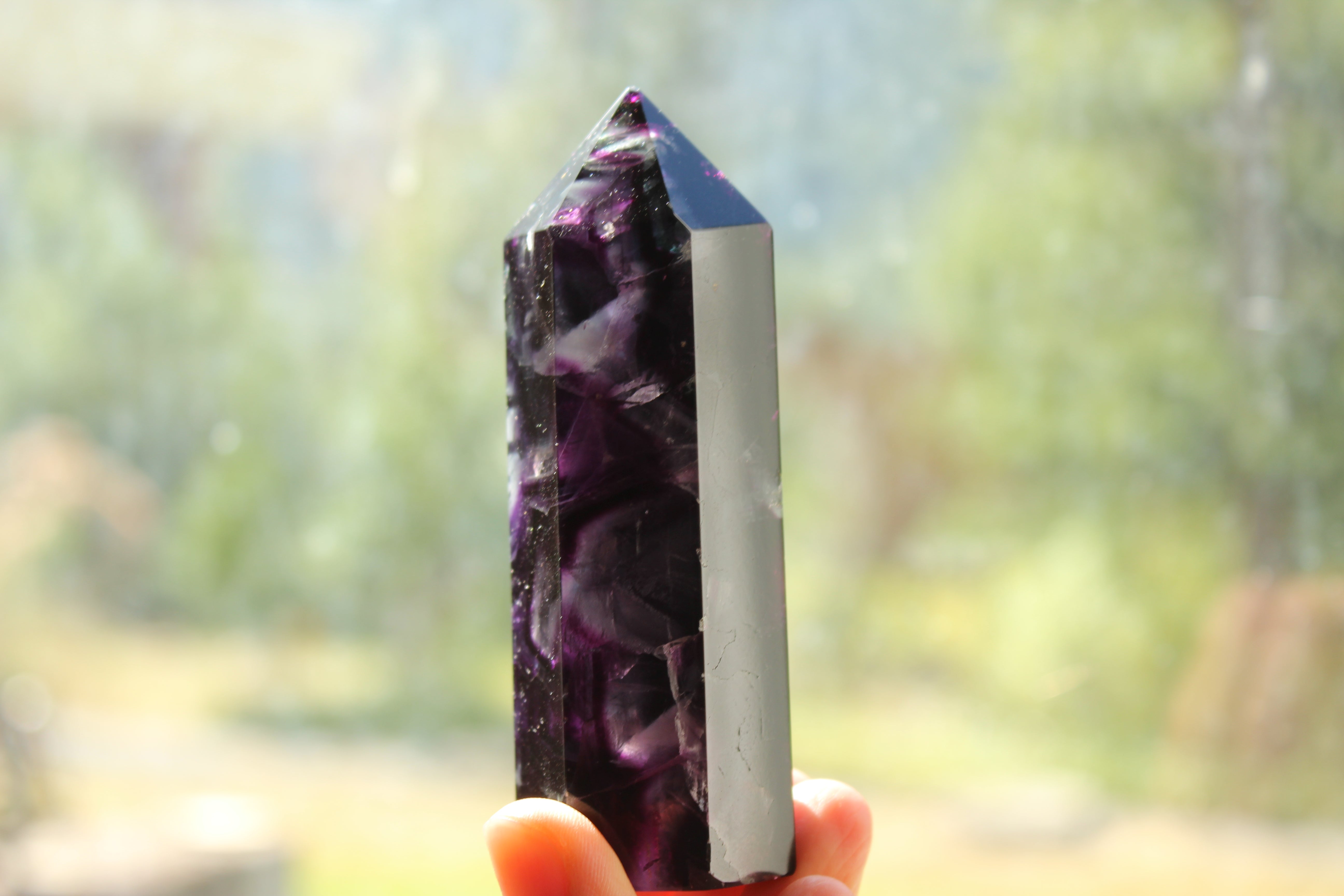 Rainbow fluorite tower 32, new